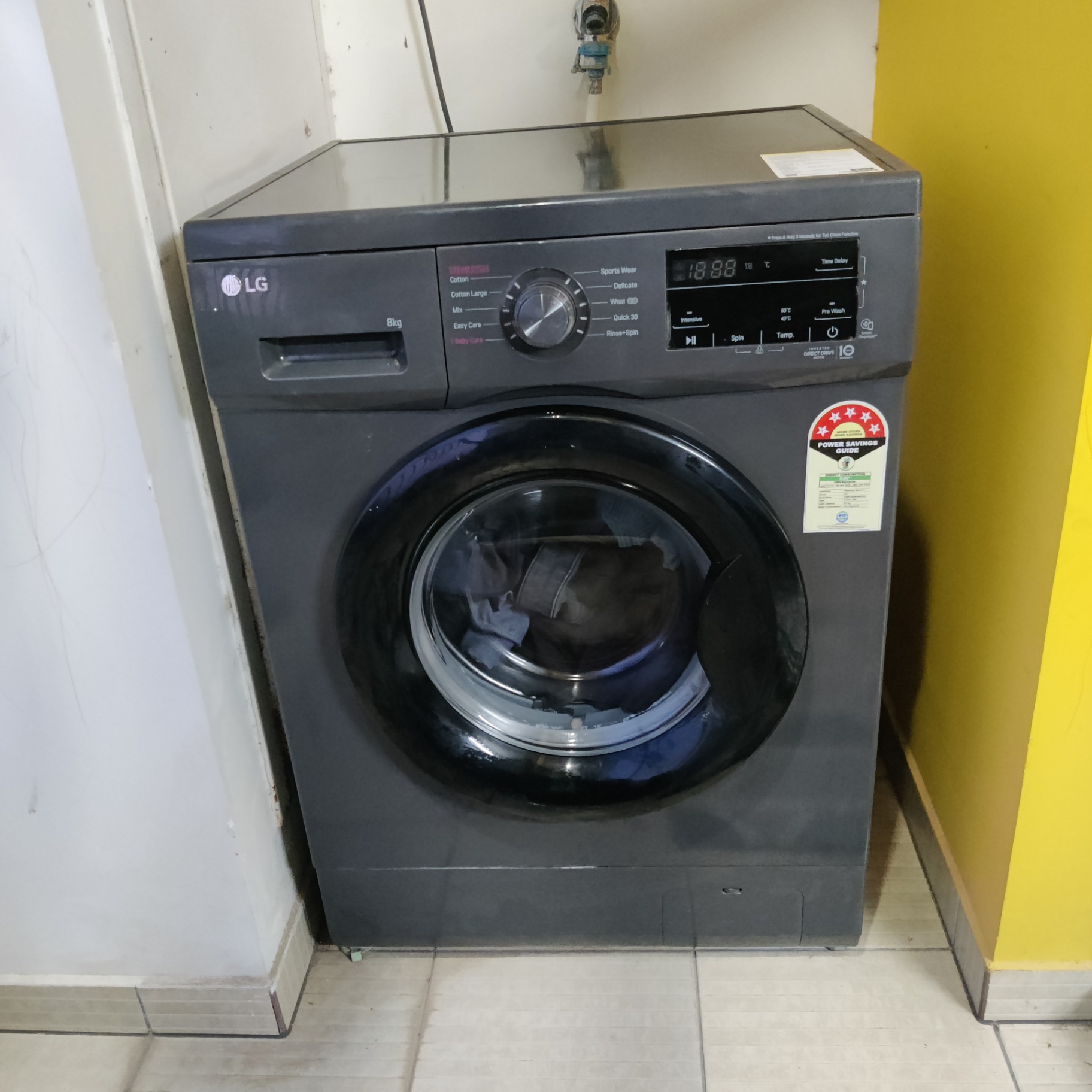 LG 8 Kg 5 Star Direct Drive Technology, Steam Wash - Image 1