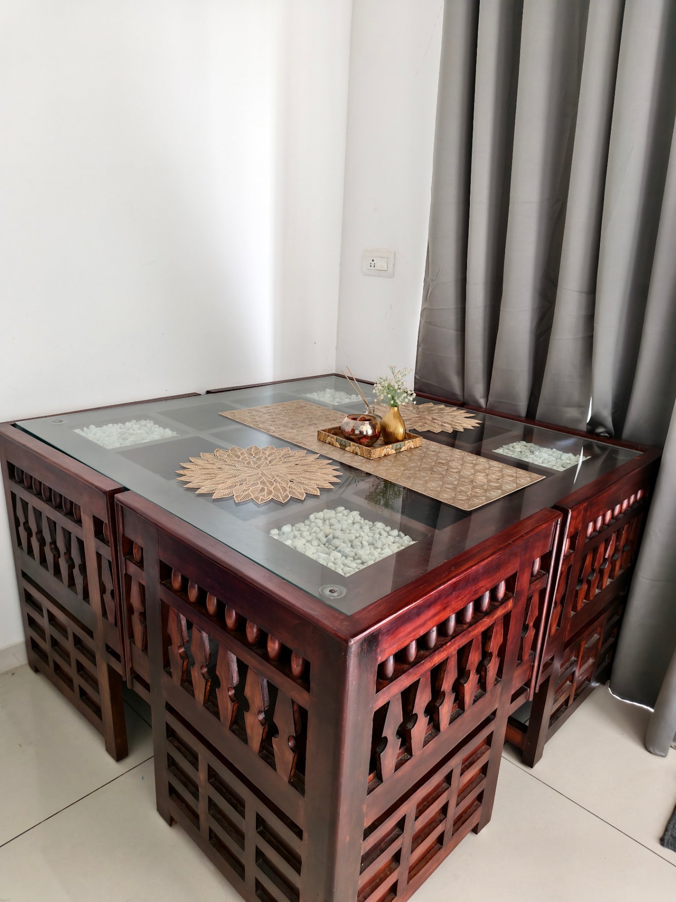 Dining Table with space saving chairs - Image 3