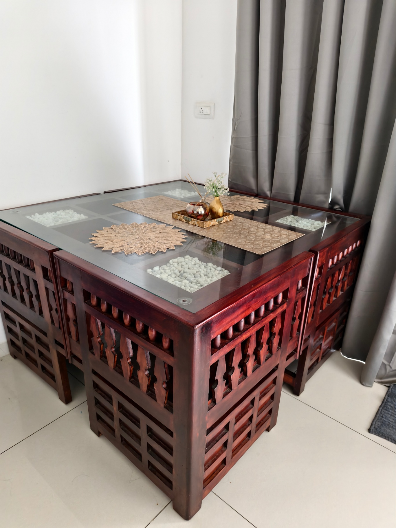 Dining Table with space saving chairs - Image 4