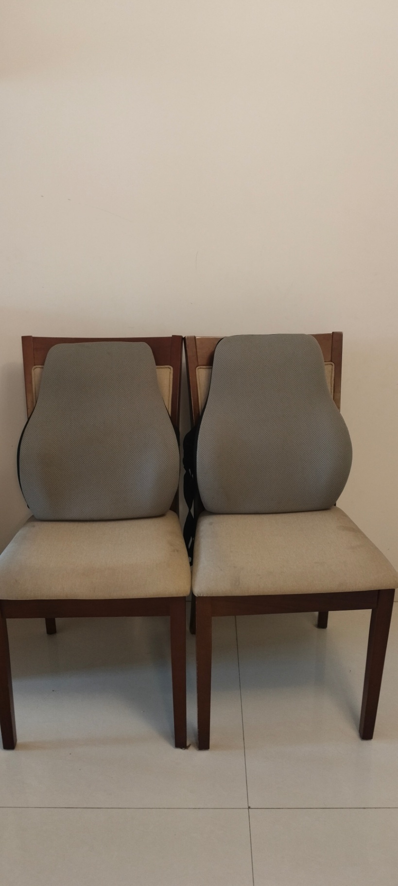 2 numbers Solid Wood Chairs with extra back support cushions - Image 3