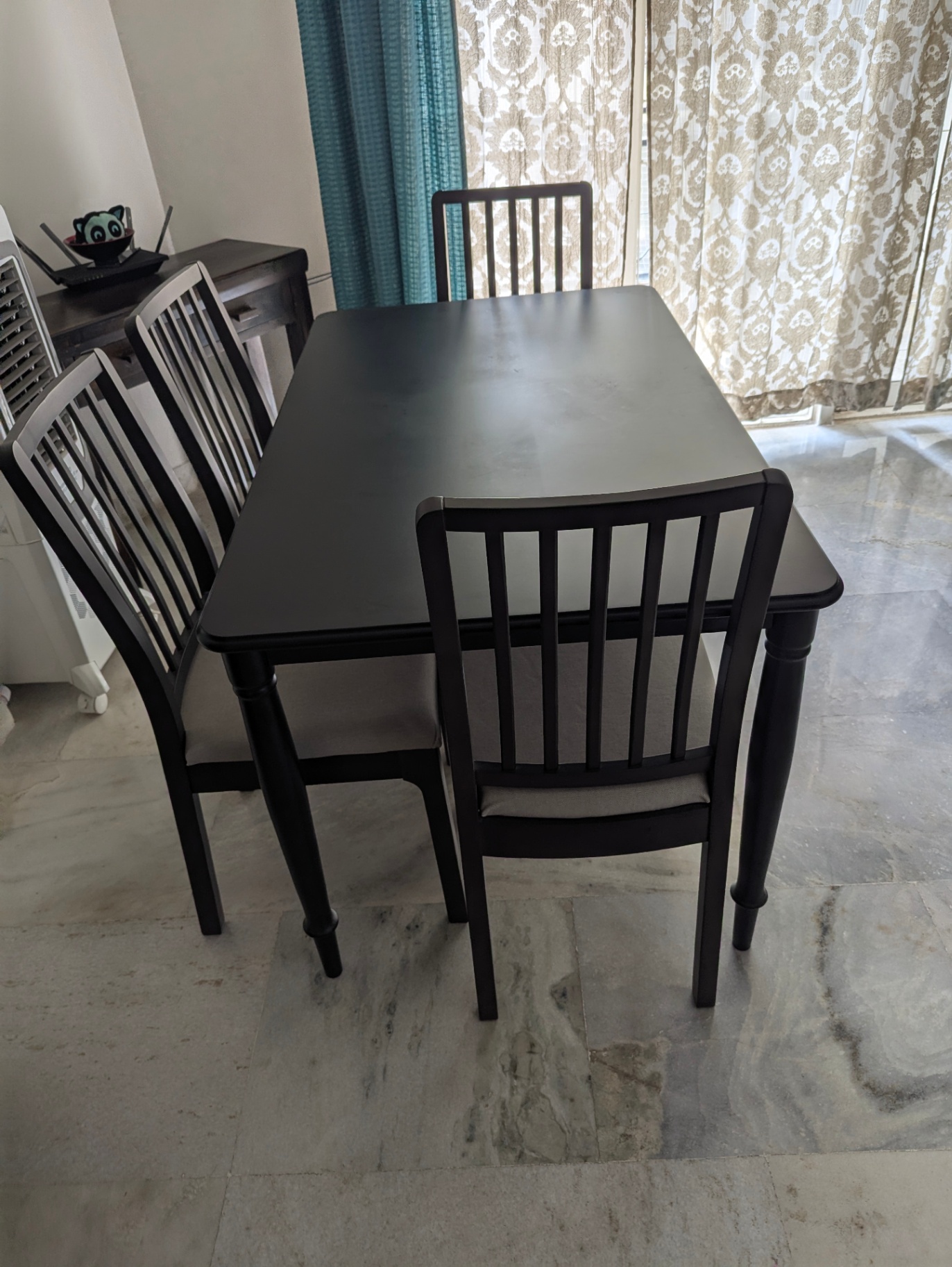 IKEA 4-person Dining table and 4 Ekedalen chairs - Image 6