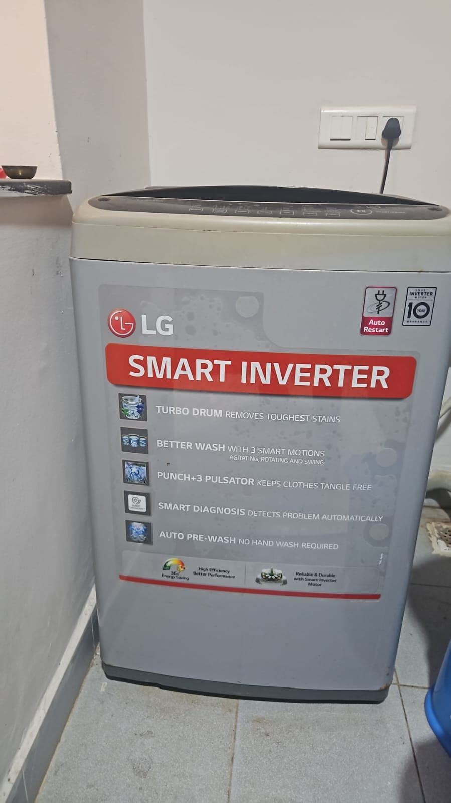 LG 6.2 Kg fully automatic top loading washing machine  - Image 1