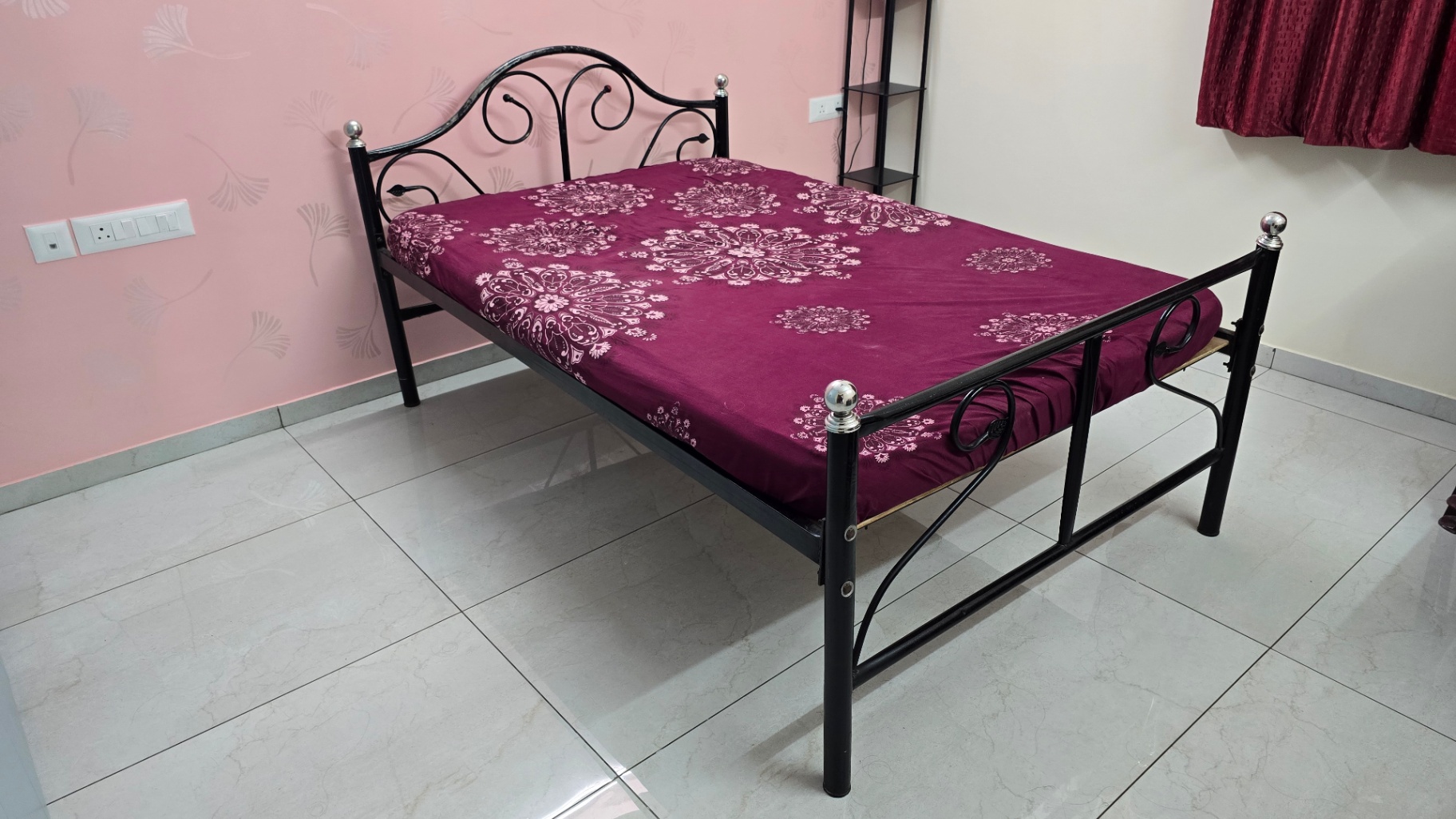 Moderately used double bed (Cot, matress and cover) - Image 2