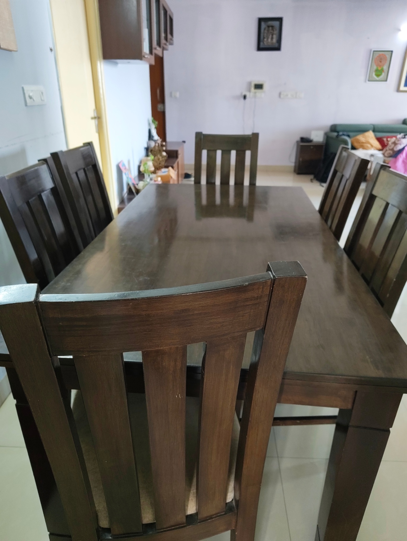 6 Seater Dining Table with chairs - Image 2
