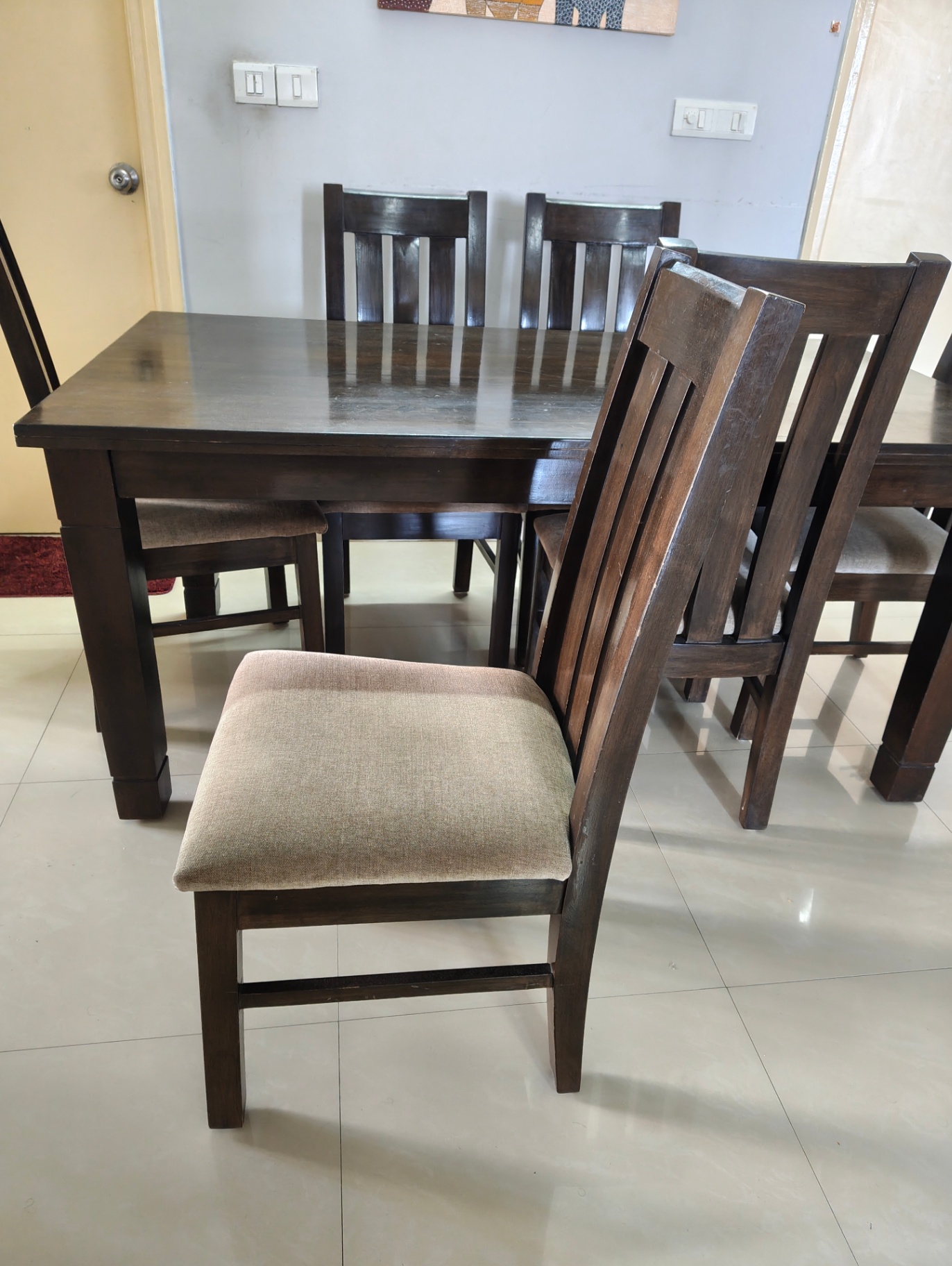 6 Seater Dining Table with chairs - Image 1