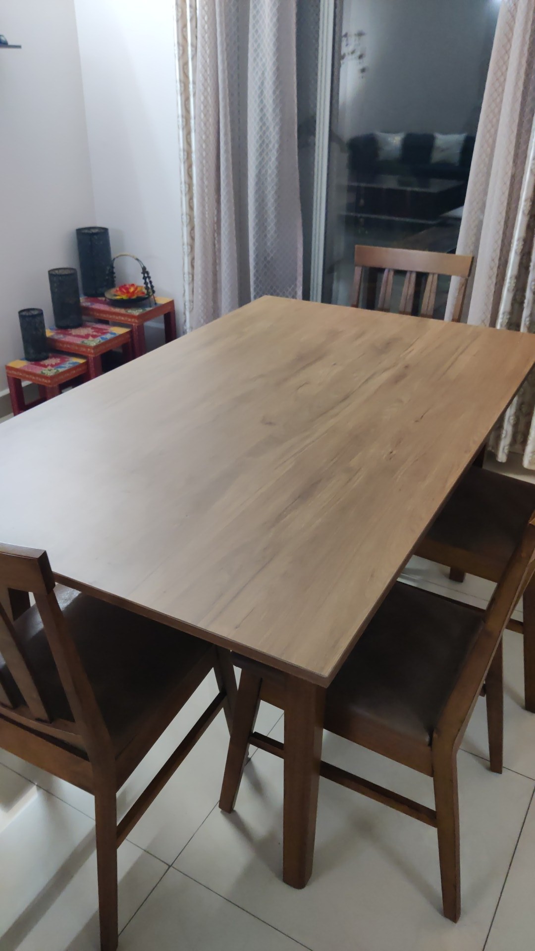 6 seater dining table with bench  - Image 3