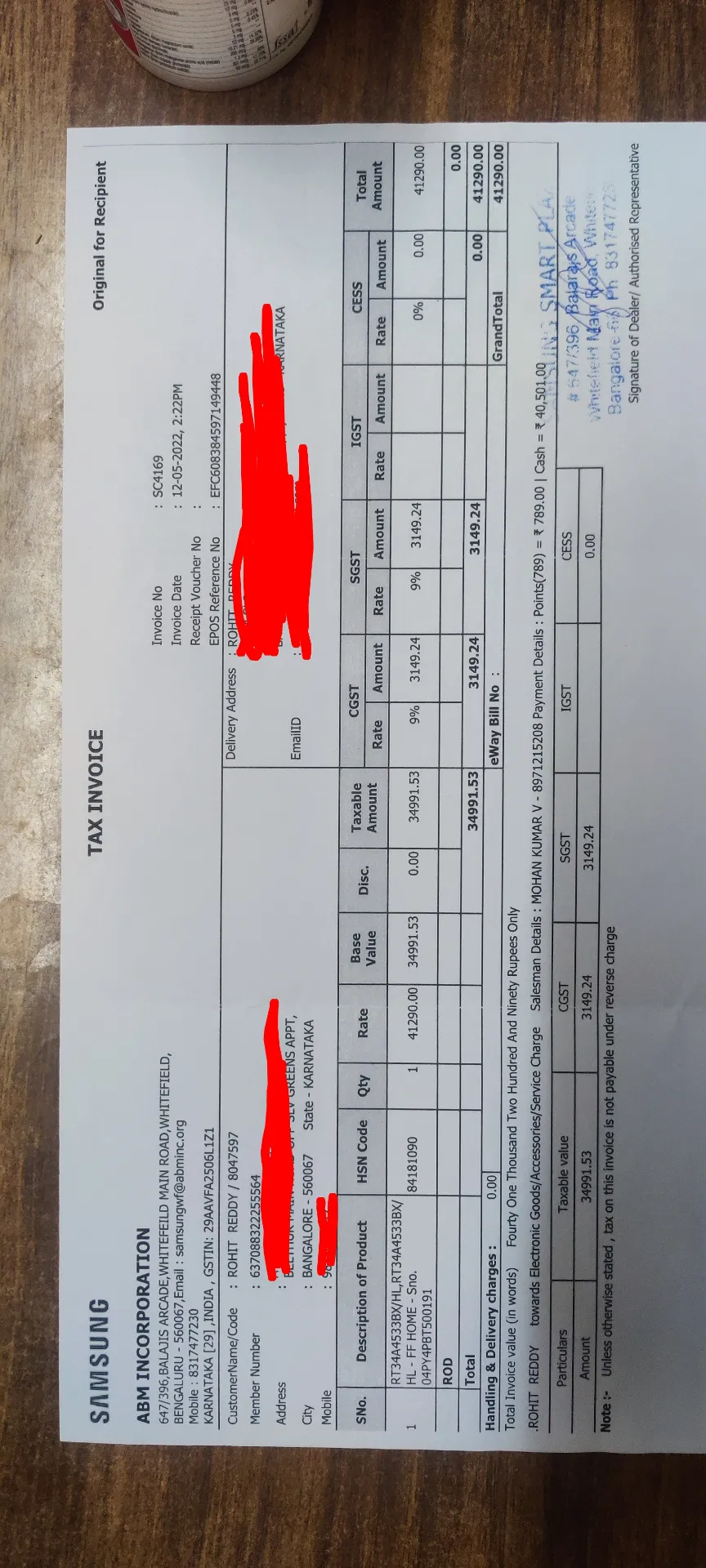 Double door convertible samsung refrigerator - Image 1