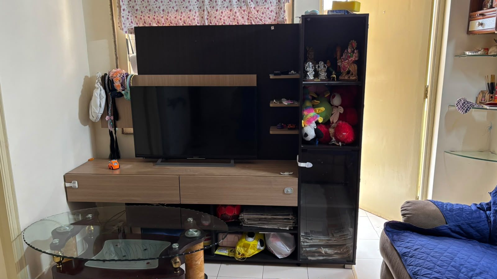 Compact TV Unit with side and bottom storage - Image 3