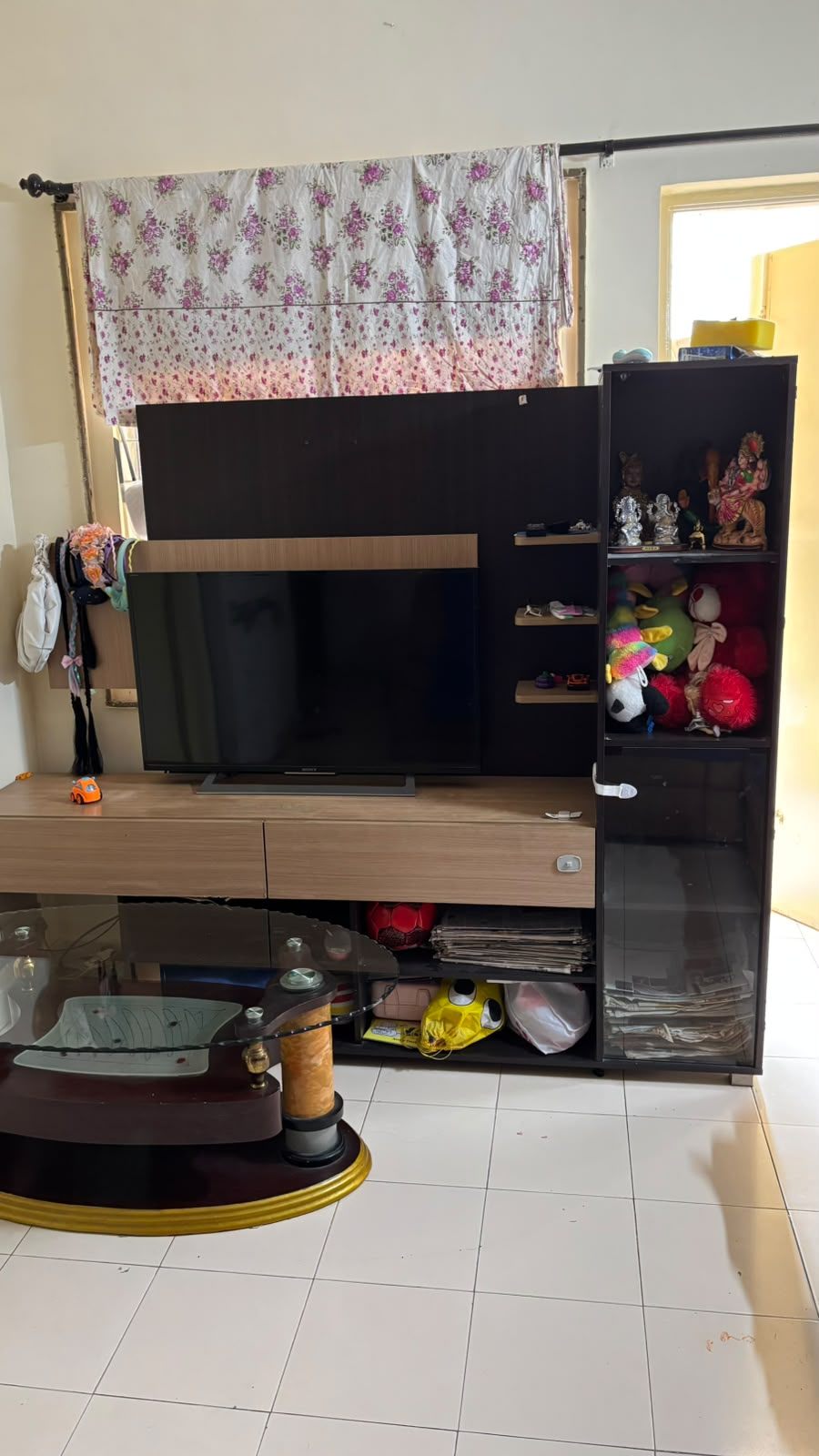 Compact TV Unit with side and bottom storage - Image 1