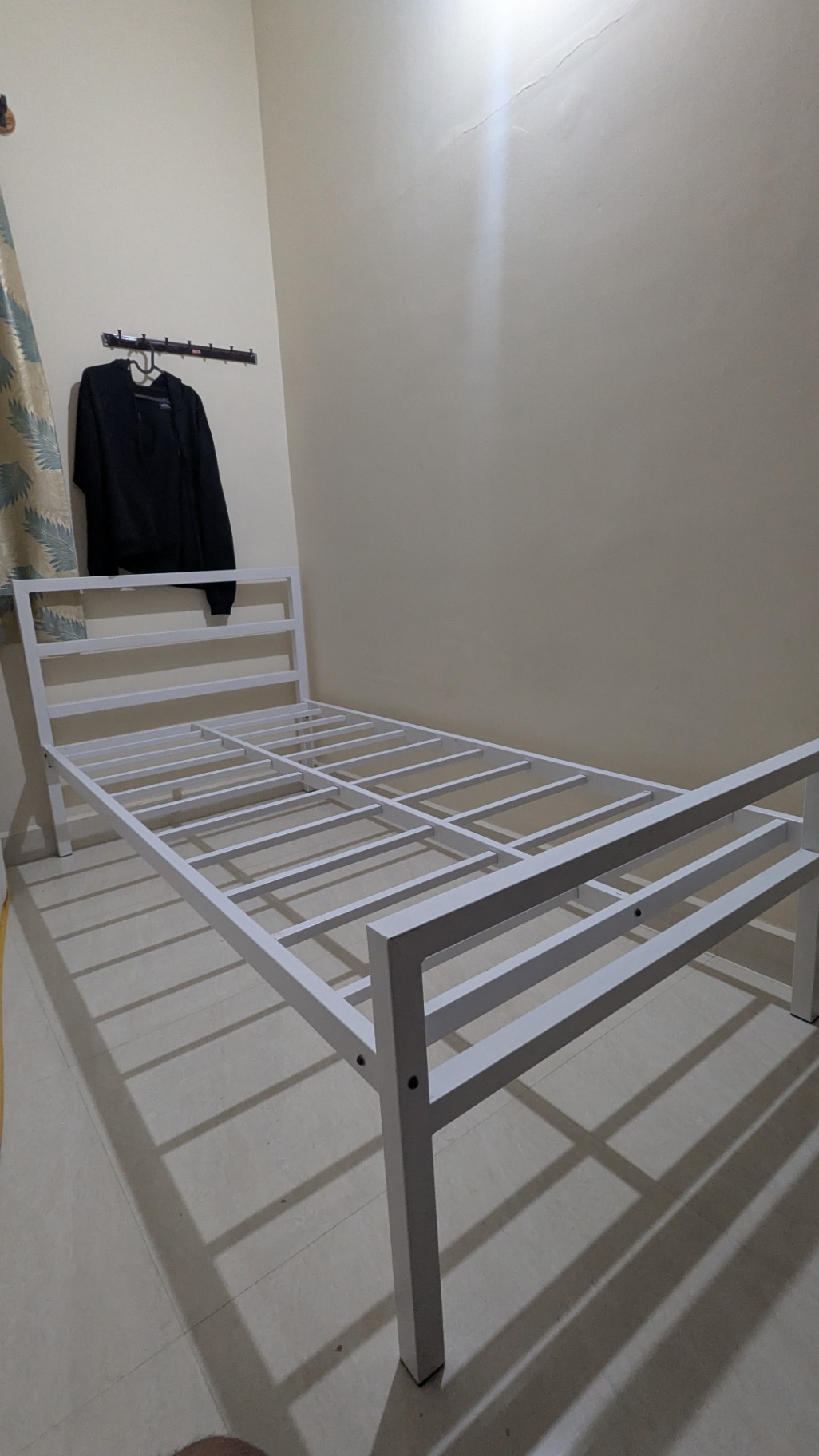 White Metal Single Bed Frame Cot - Image 9