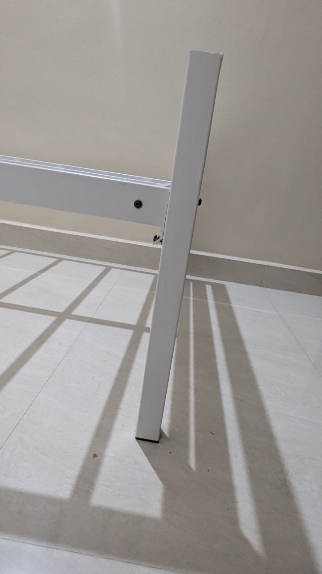 White Metal Single Bed Frame Cot - Image 1