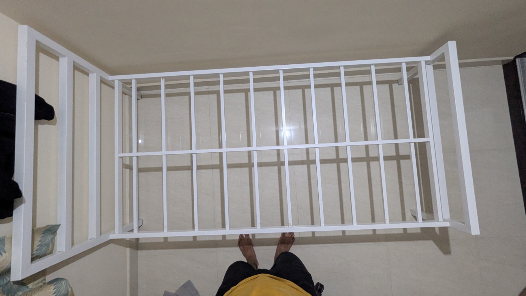 White Metal Single Bed Frame Cot - Image 7