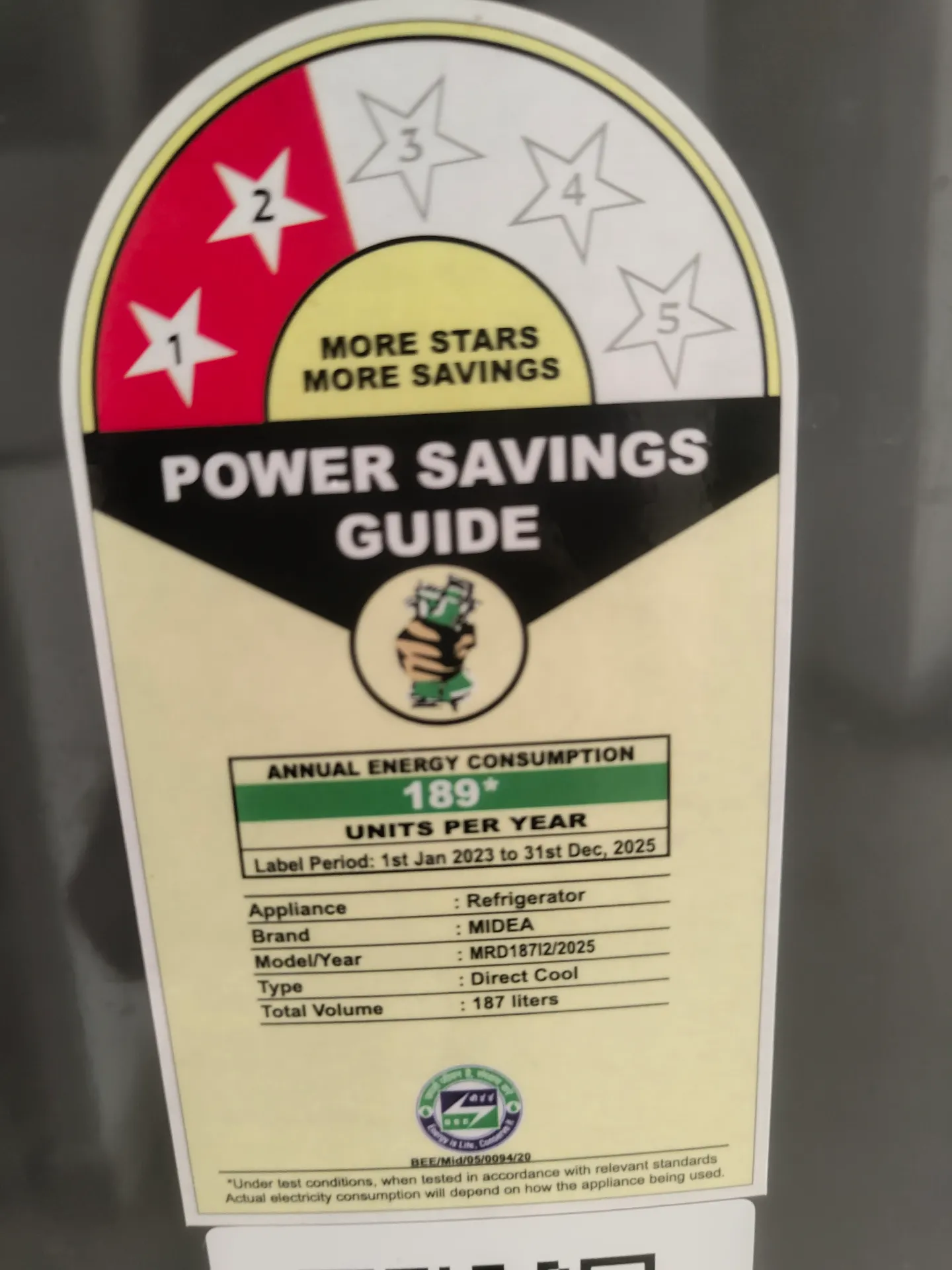 Midea 187L refrigerator  - Image 1