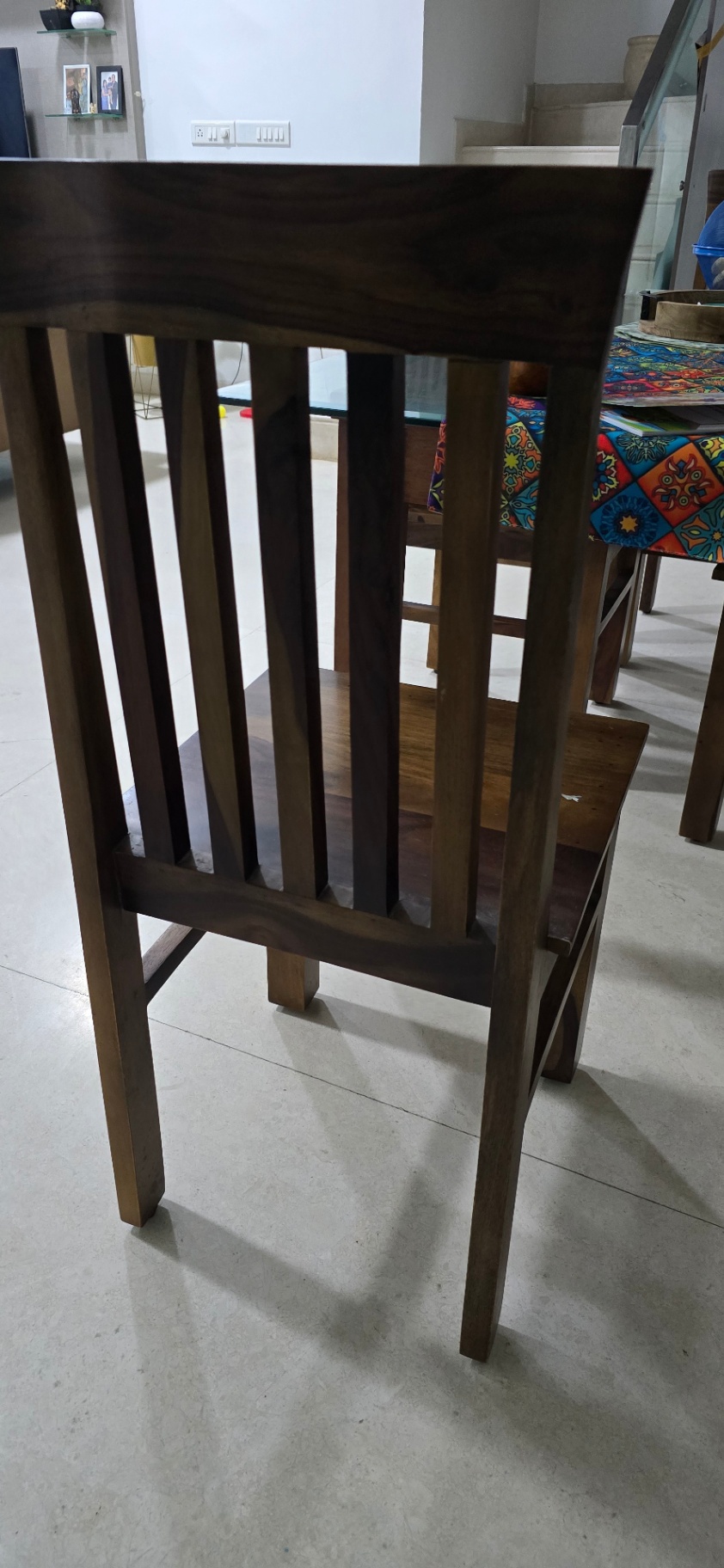 4-Seater Solid Wood Dining Table with Chairs - Image 5