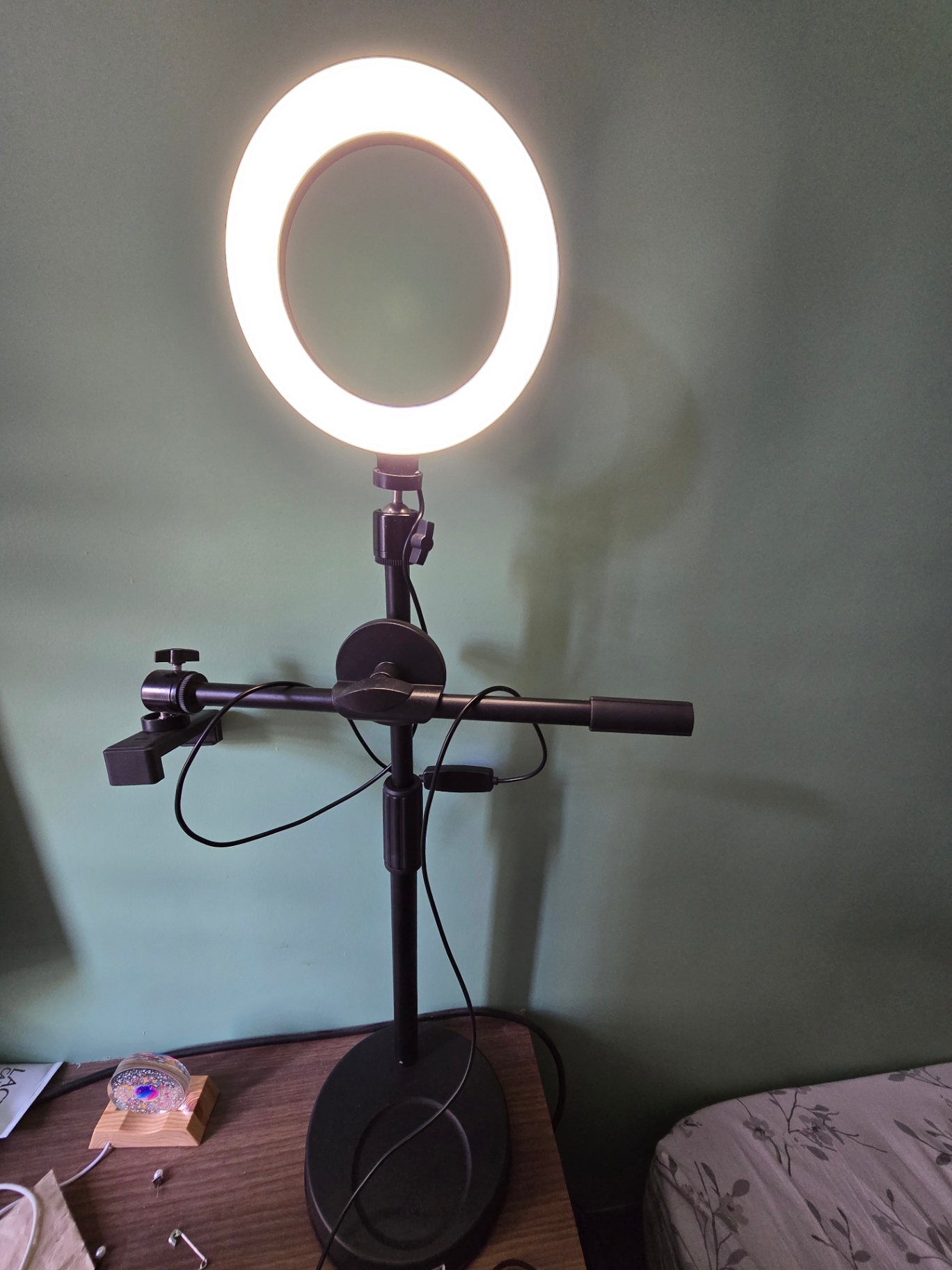 Overhead Video Stand with ring light  - Image 1