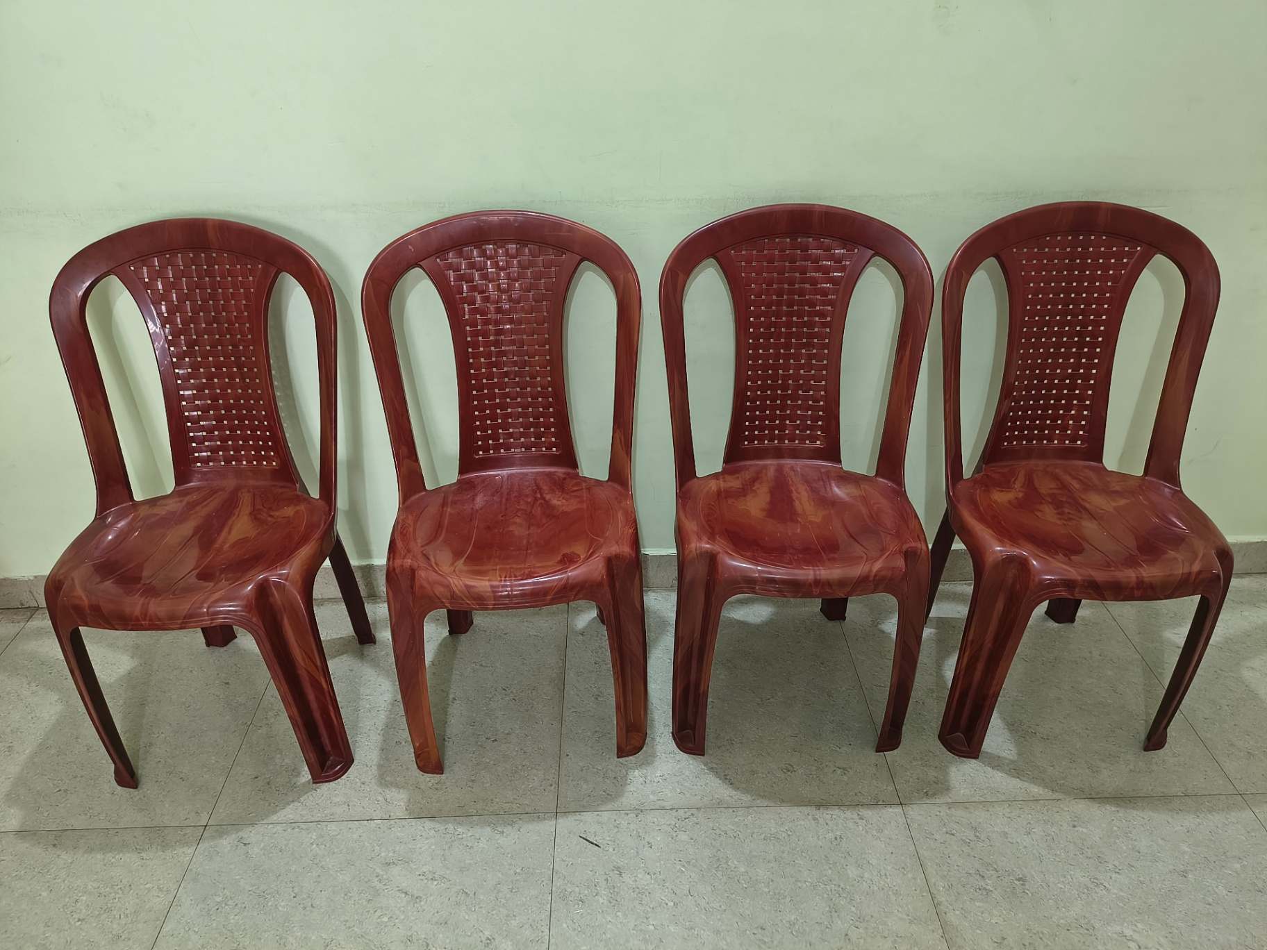 Supreme Stackable 4 plastic chair set and Nilkamal Table set - Image 10