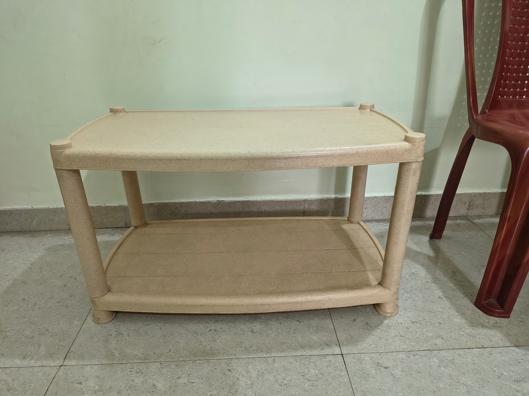 Supreme Stackable 4 plastic chair set and Nilkamal Table set - Image 8