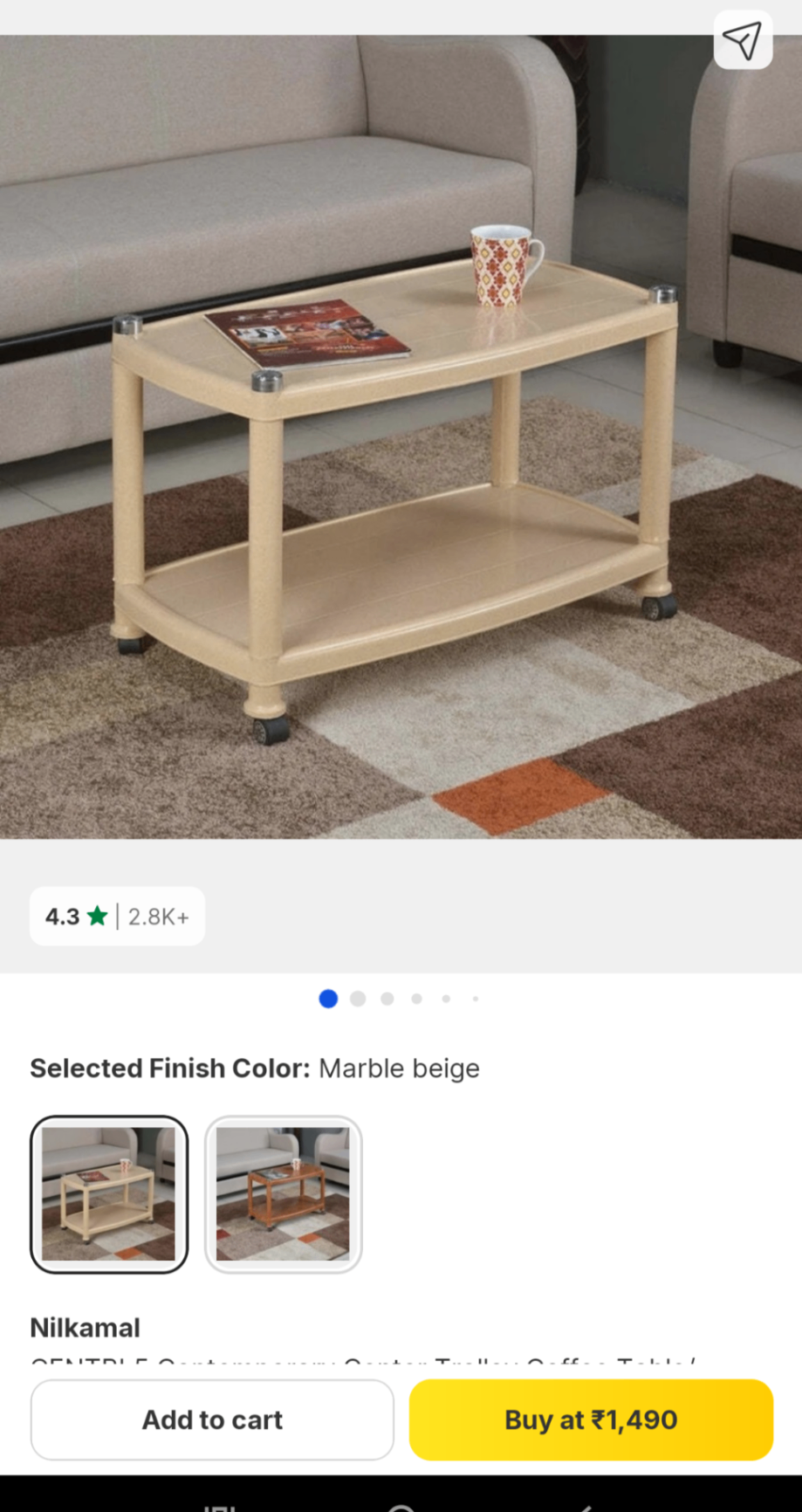 Supreme Stackable 4 plastic chair set and Nilkamal Table set - Image 9