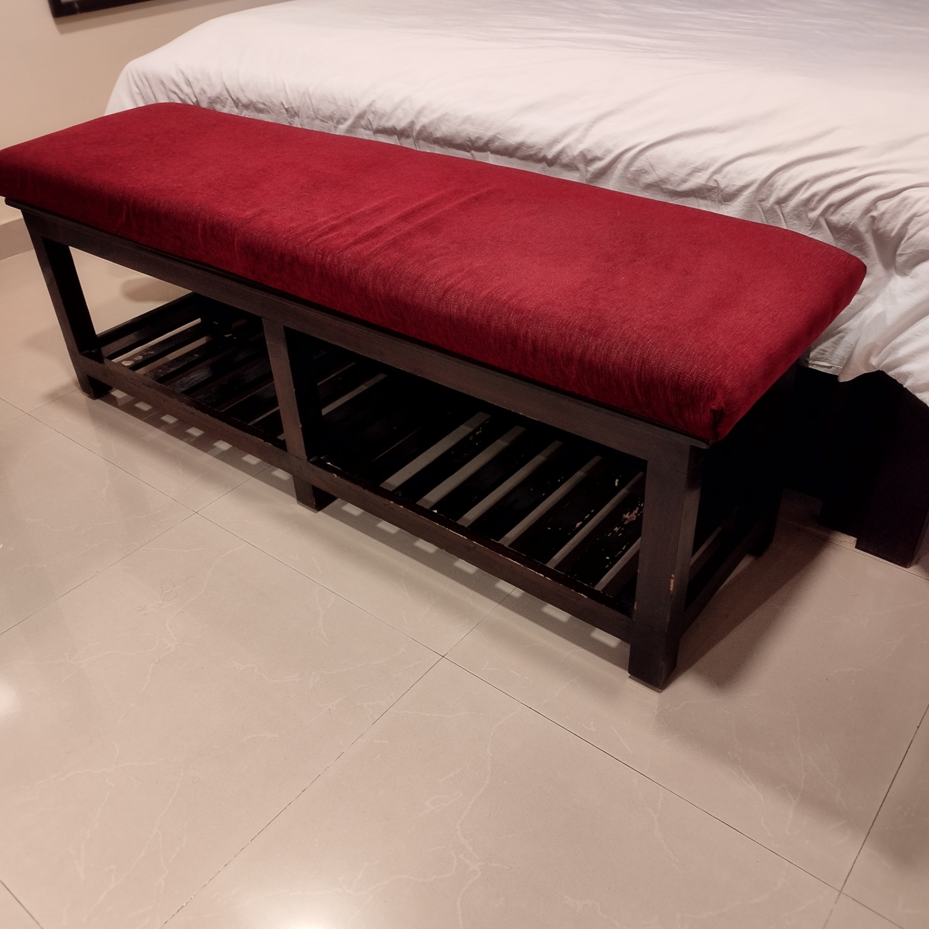 Solid wood Ottoman bench - Image 3