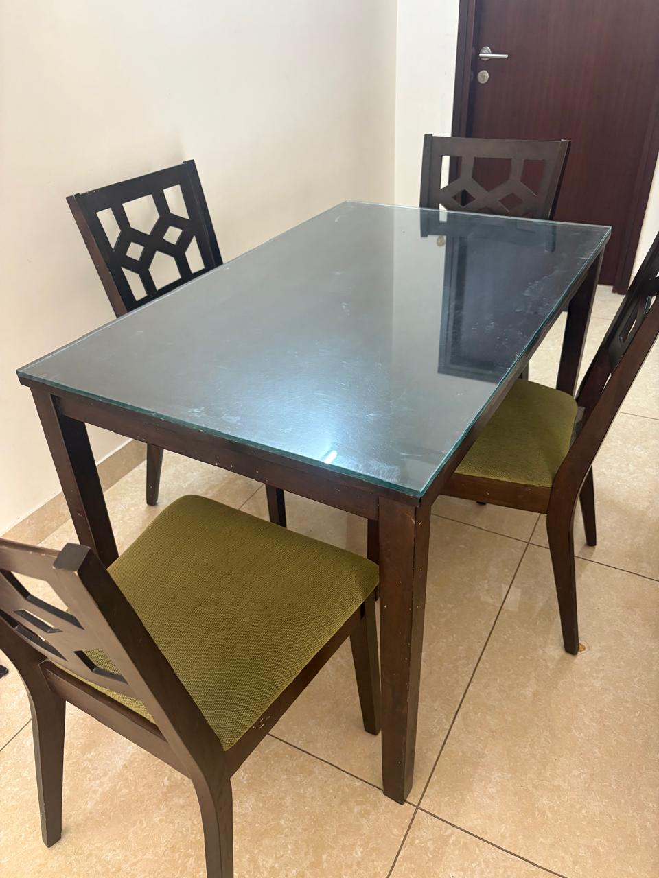Dinning Table with 4 Chairs - Image 1