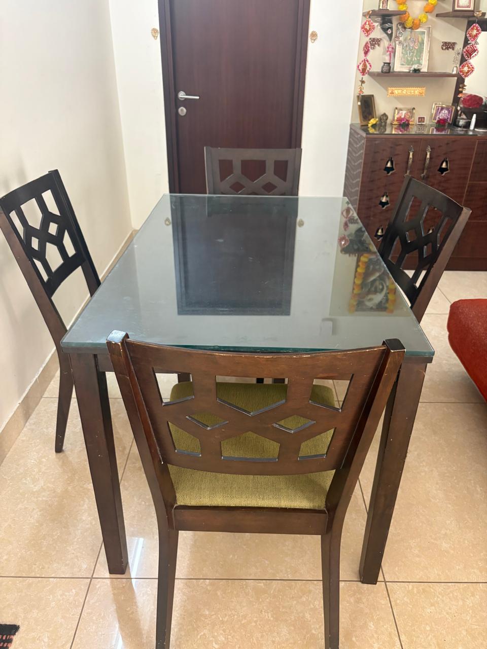 Dinning Table with 4 Chairs - Image 2
