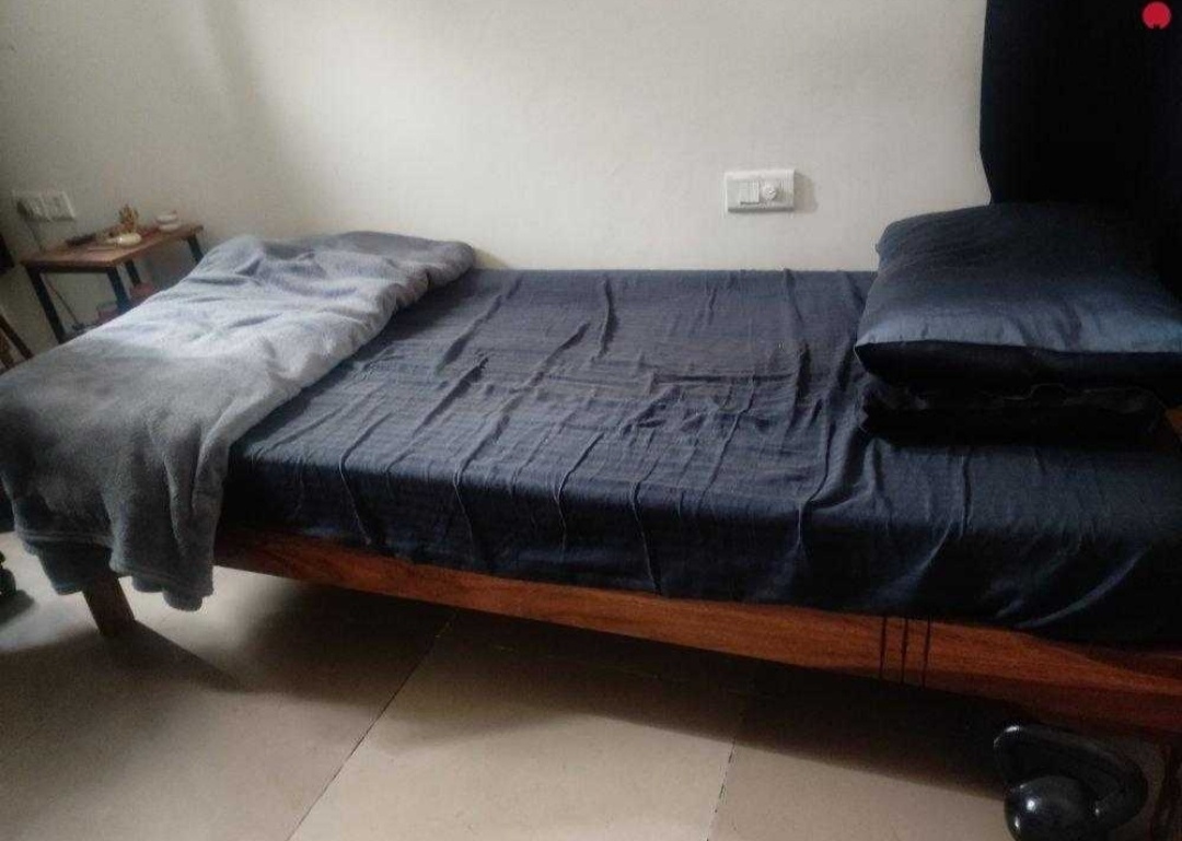 Teak wood bed with sleep company Ortho mattress  - Image 1