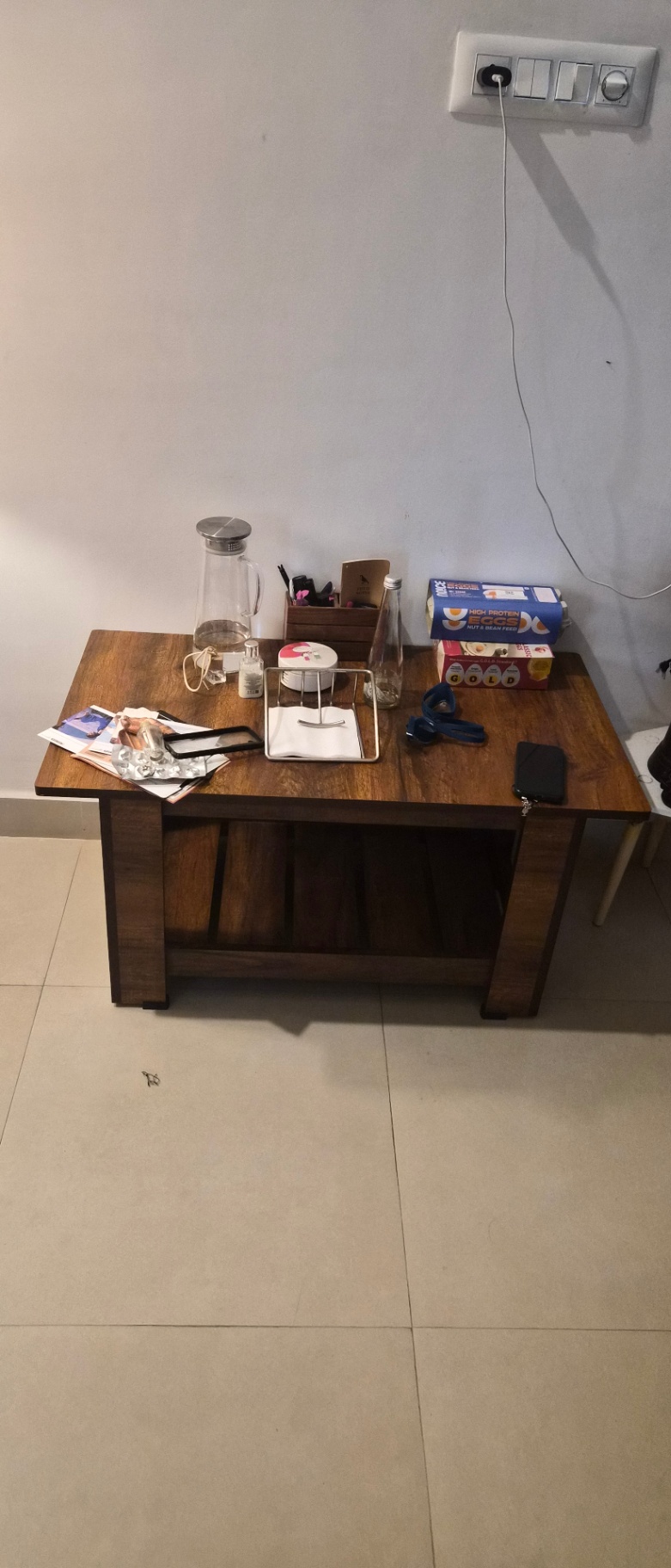 Modern Dark Wood Coffee Table / Center Table (Excellent Condition) - Image 1