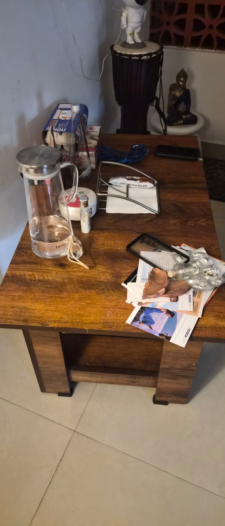 Modern Dark Wood Coffee Table / Center Table (Excellent Condition) - Image 2