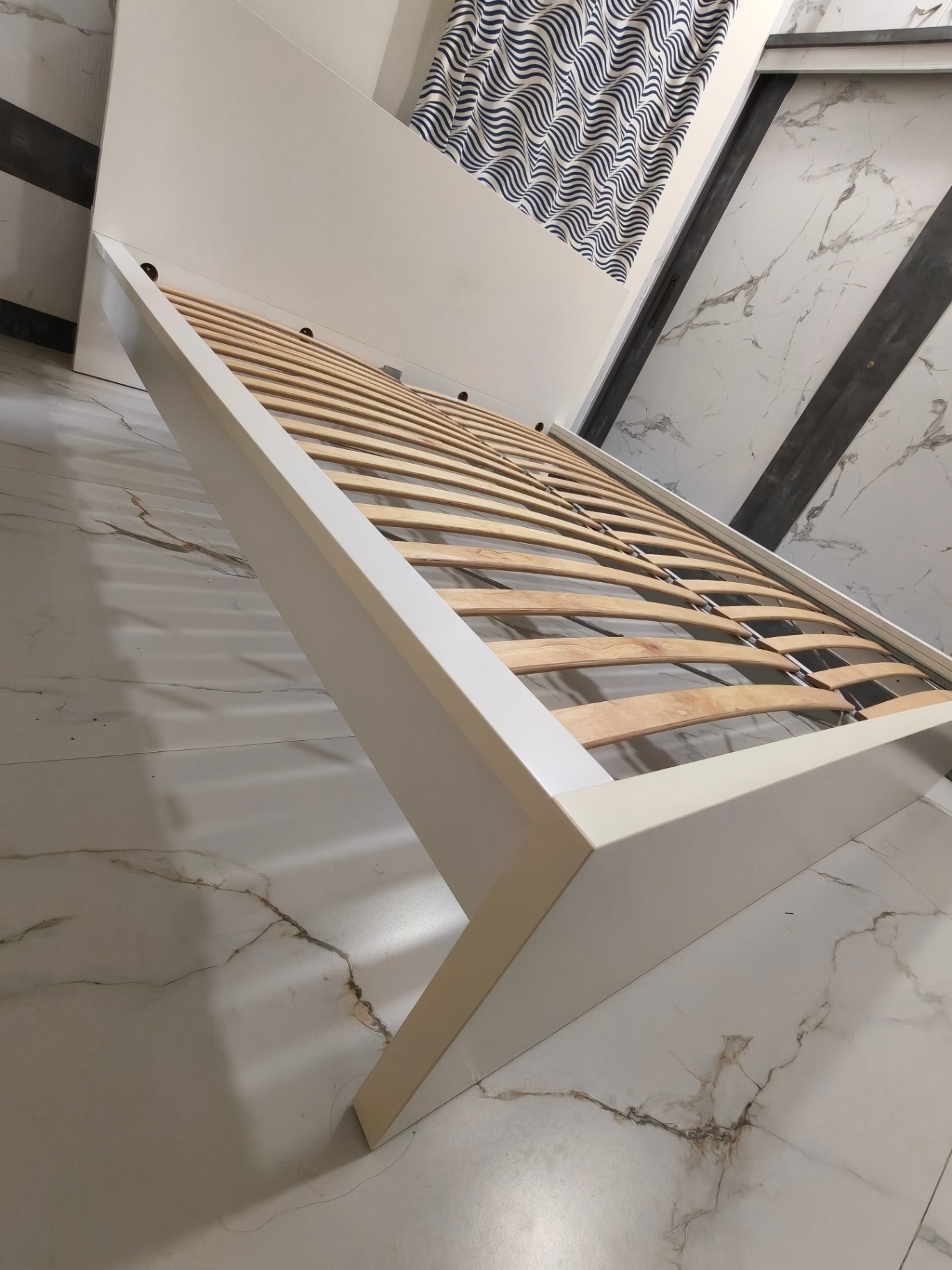 IKEA Malm king size bed with wakefit 8 inches ErgoTech Latex mattress - Image 1