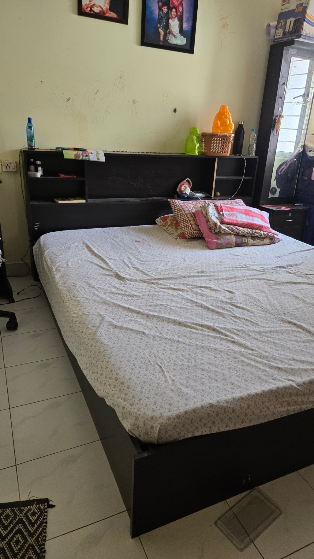 King size Pepperfy with storage moderately used Bed  - Image 3
