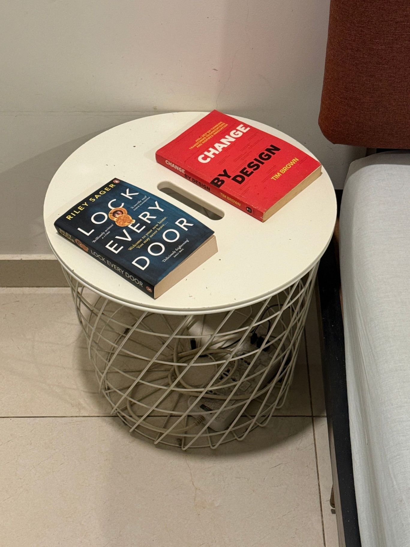 IKEA Minimal Round White Side Table - Image 2