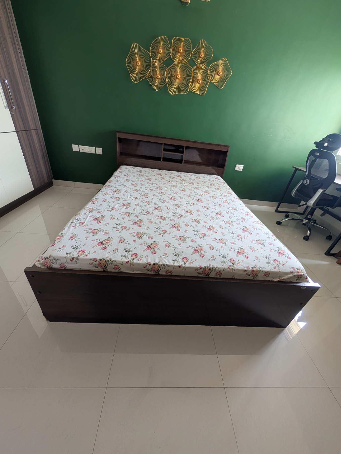 Queen Size Bed with Mattress  - Image 1