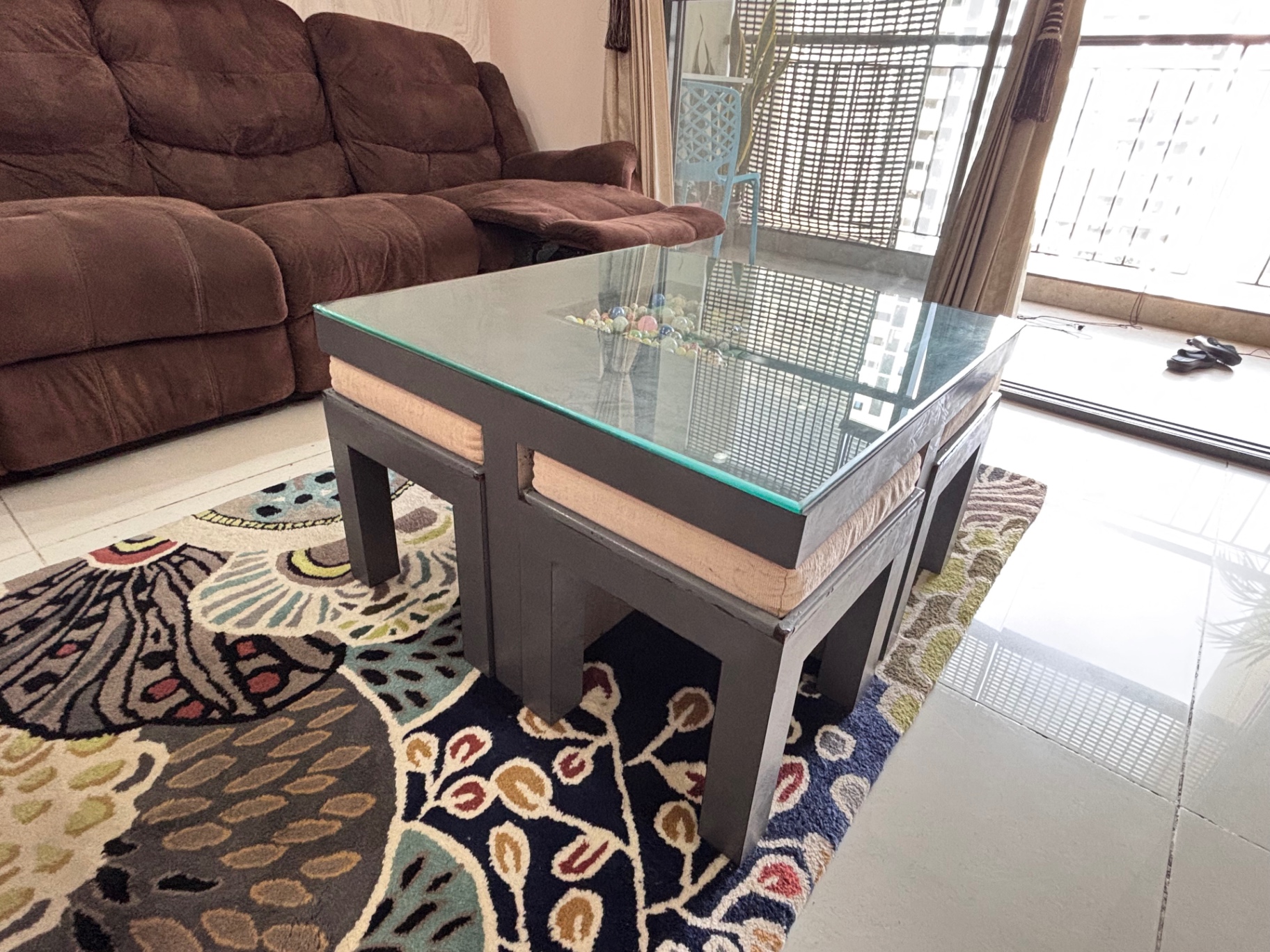 Recliner 3+2 seater sofa and coffee table  - Image 1