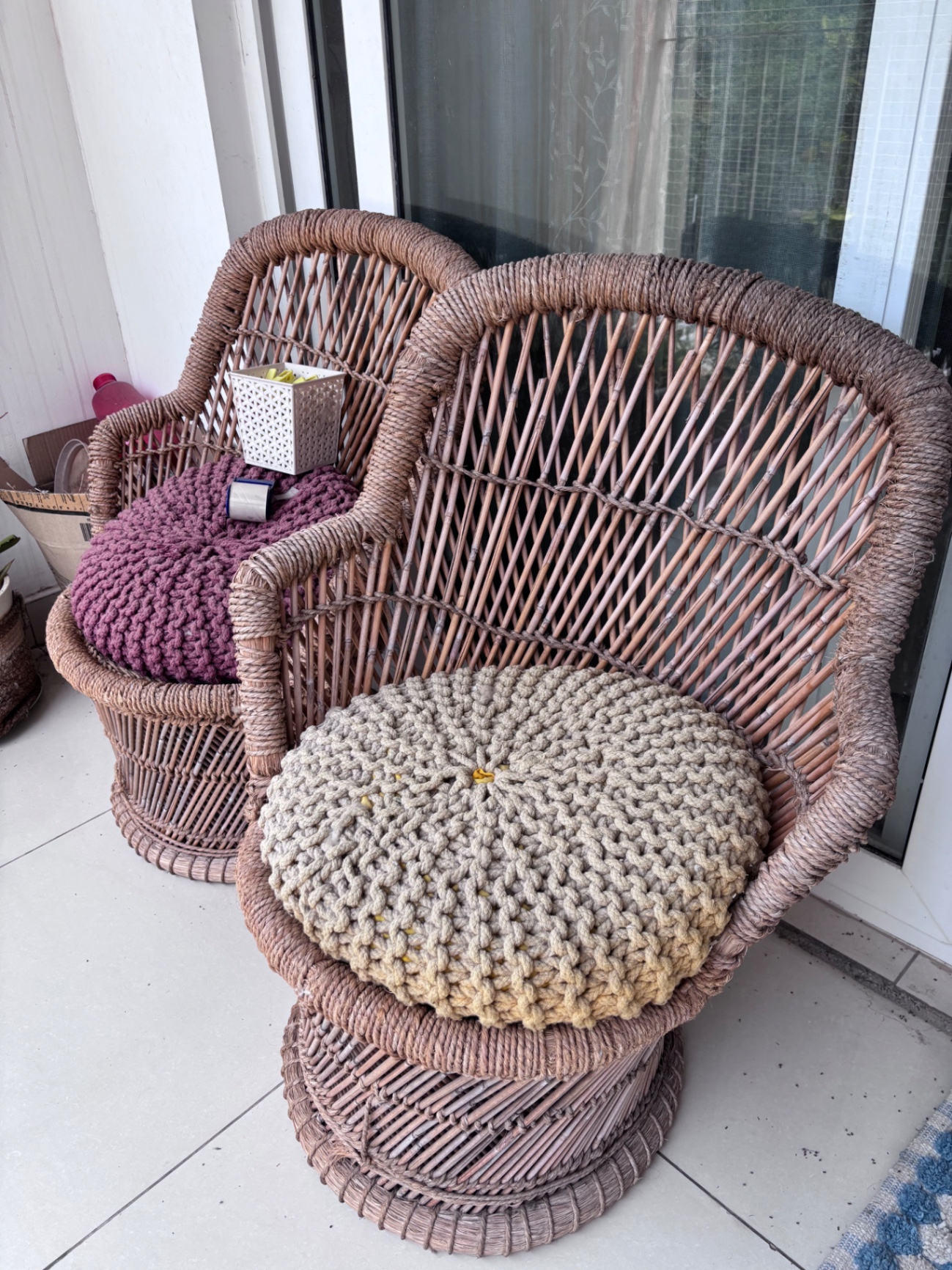 Boho Rattan Balcony Chairs - Image 5