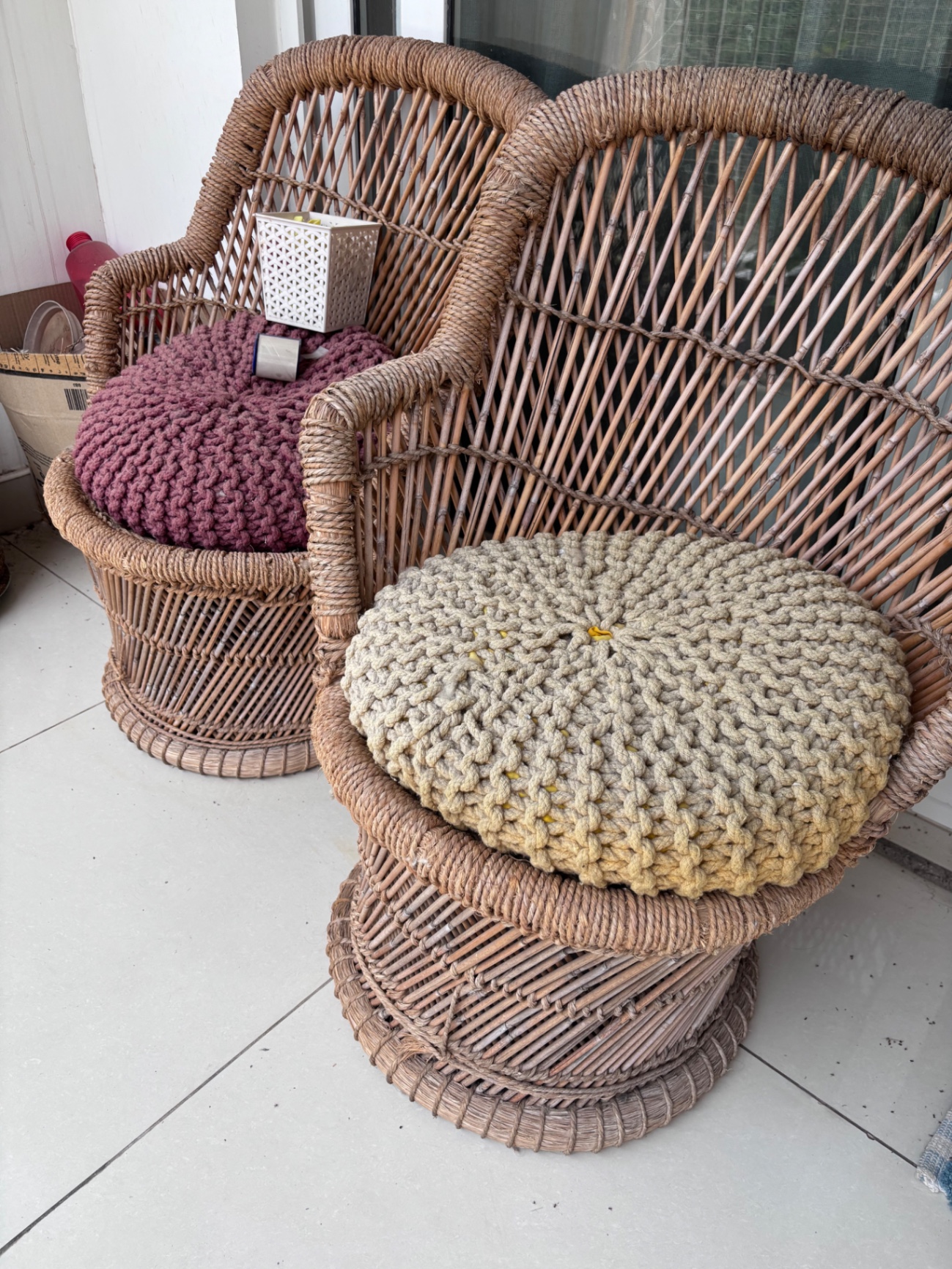 Boho Rattan Balcony Chairs - Image 4