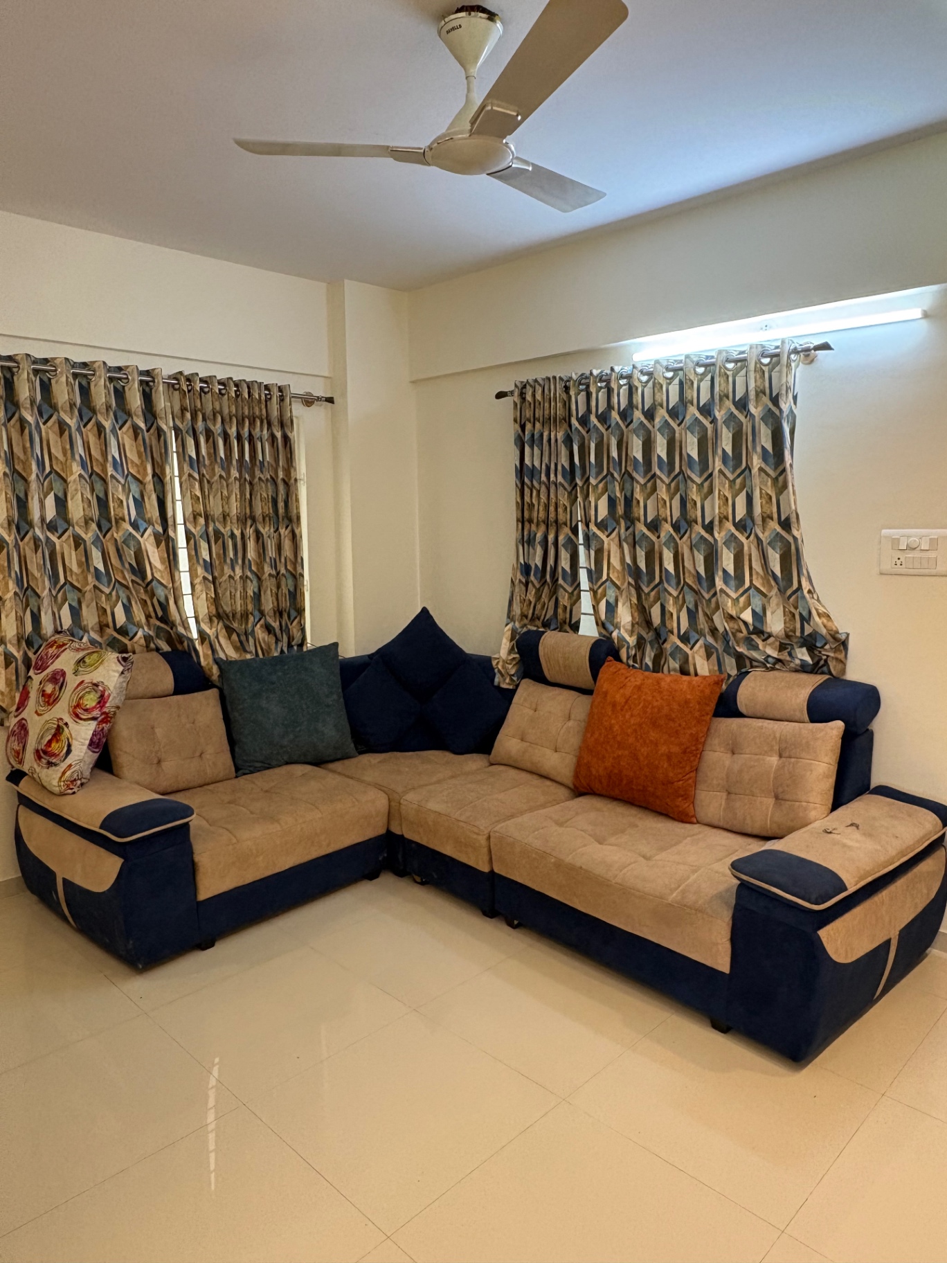 L-Shape Fabric Sectional Sofa - Image 2