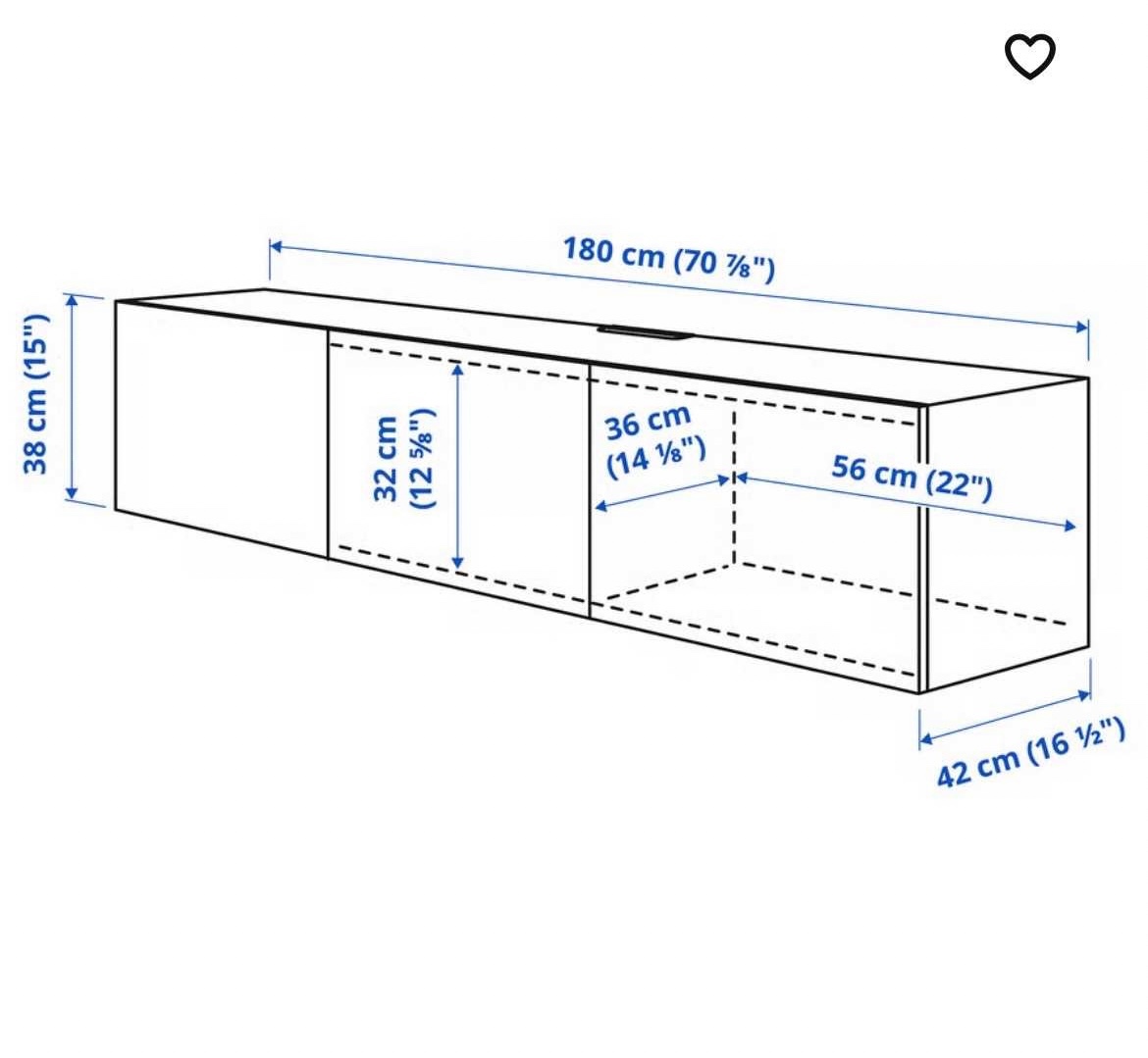 Customised IKEA BESTA TV bench for Sale - Image 3