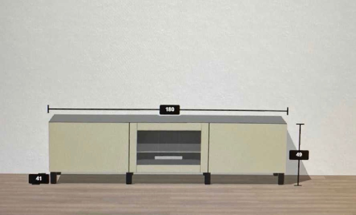 Customised IKEA BESTA TV bench for Sale - Image 2