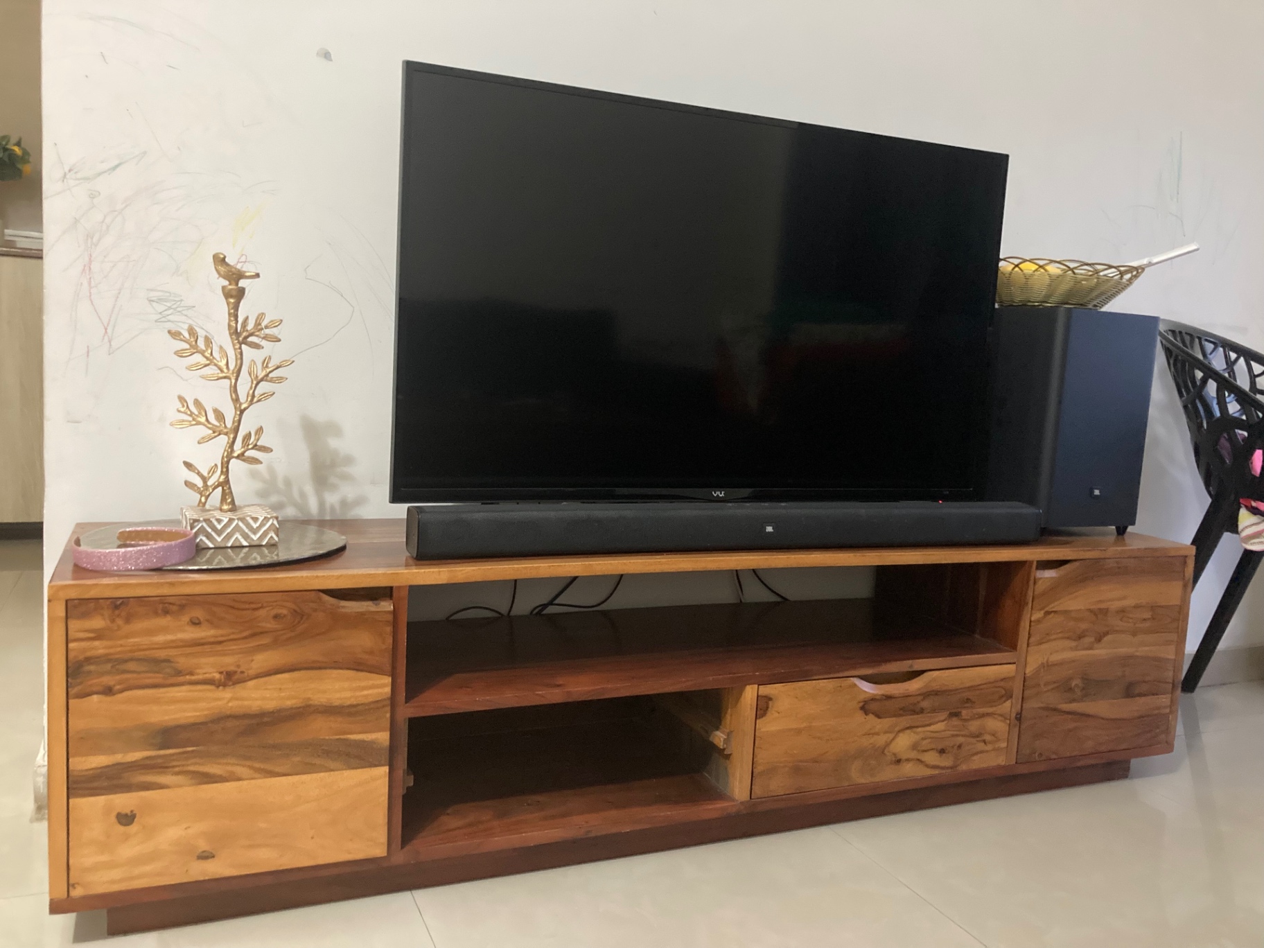 Sheesham Wood Urban Ladder TV Unit – For Sale - Image 1