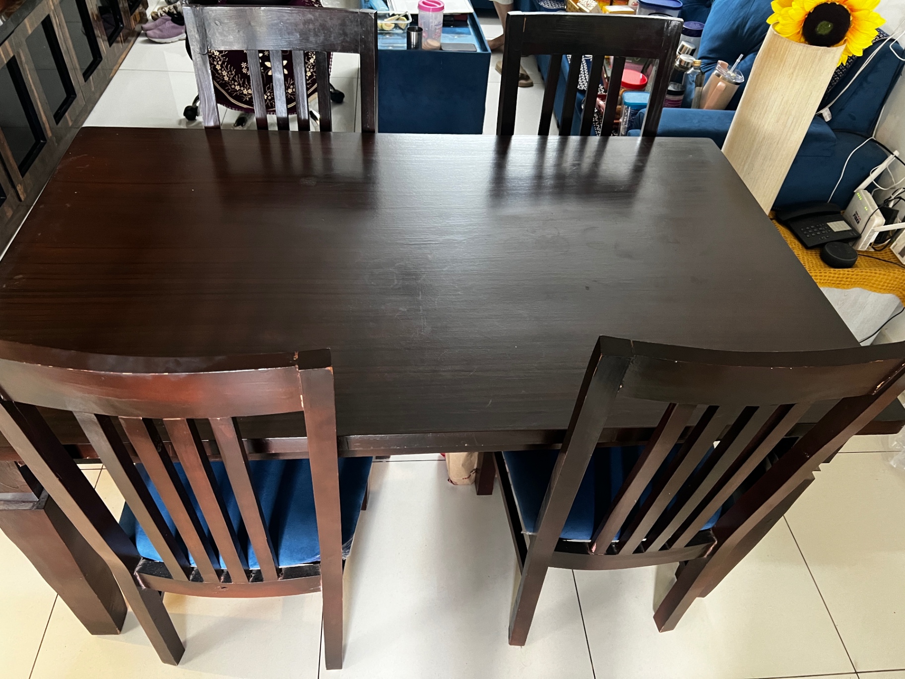 Dining table with chair for sale - Image 4