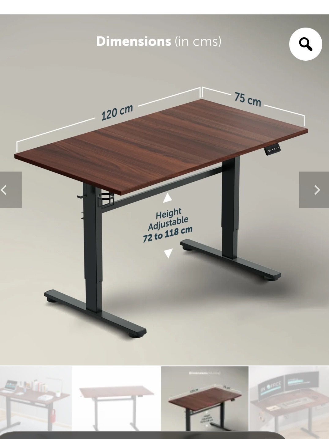 Jin office electrically height adjustable table  - Image 1