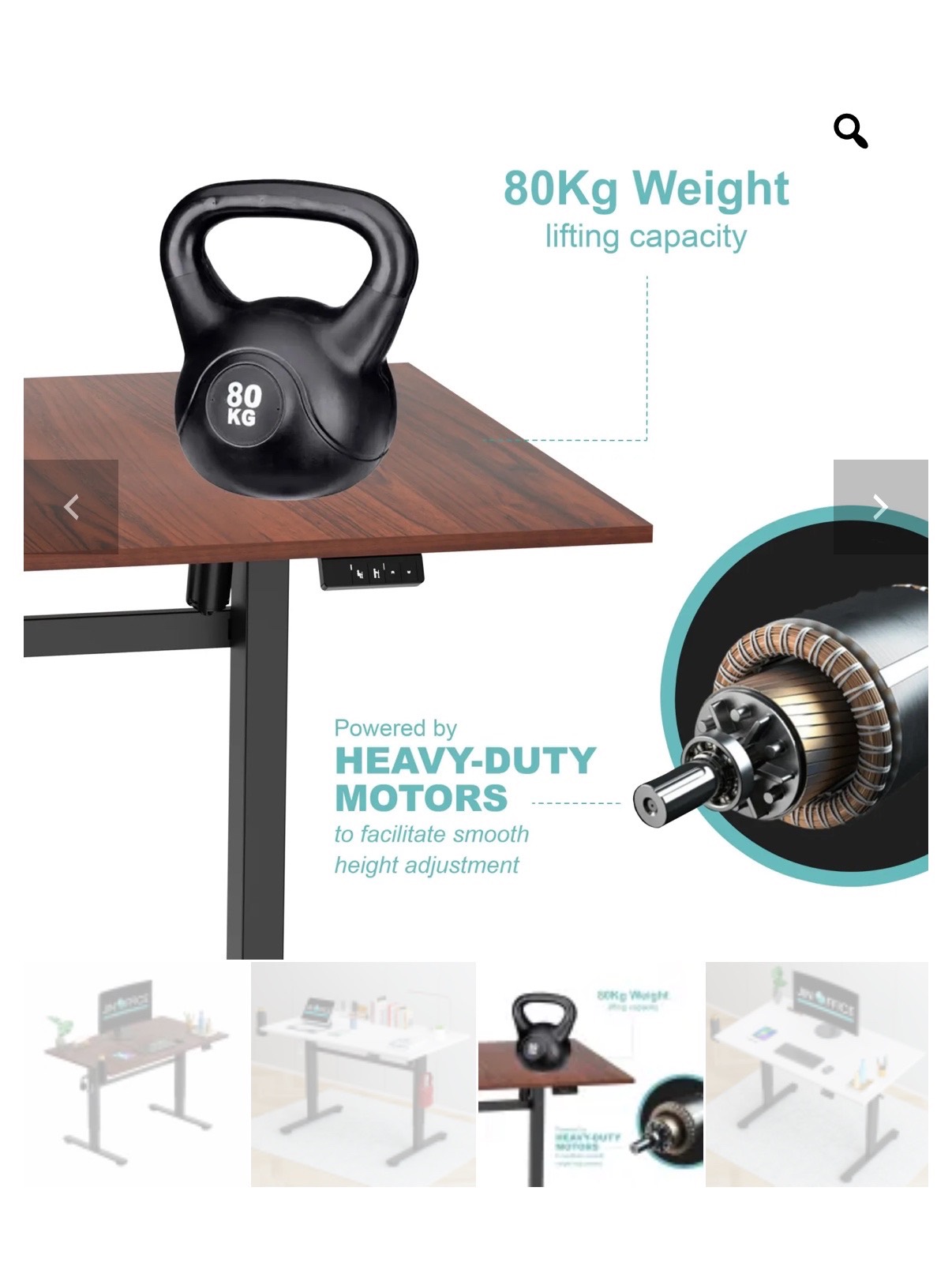 Jin office electrically height adjustable table  - Image 6