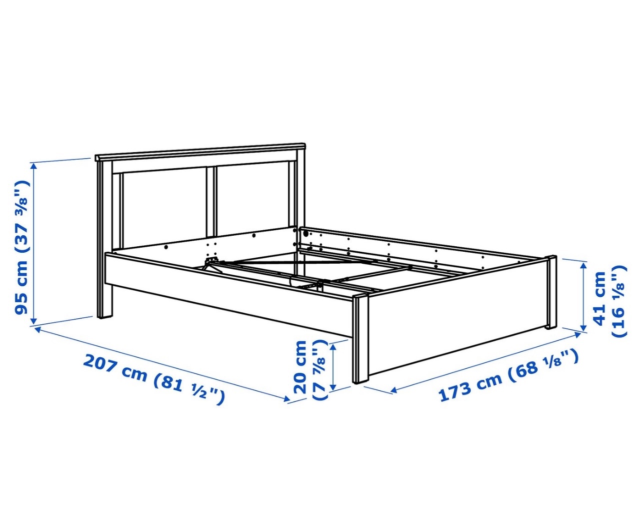 IKEA queen size cot - Image 1