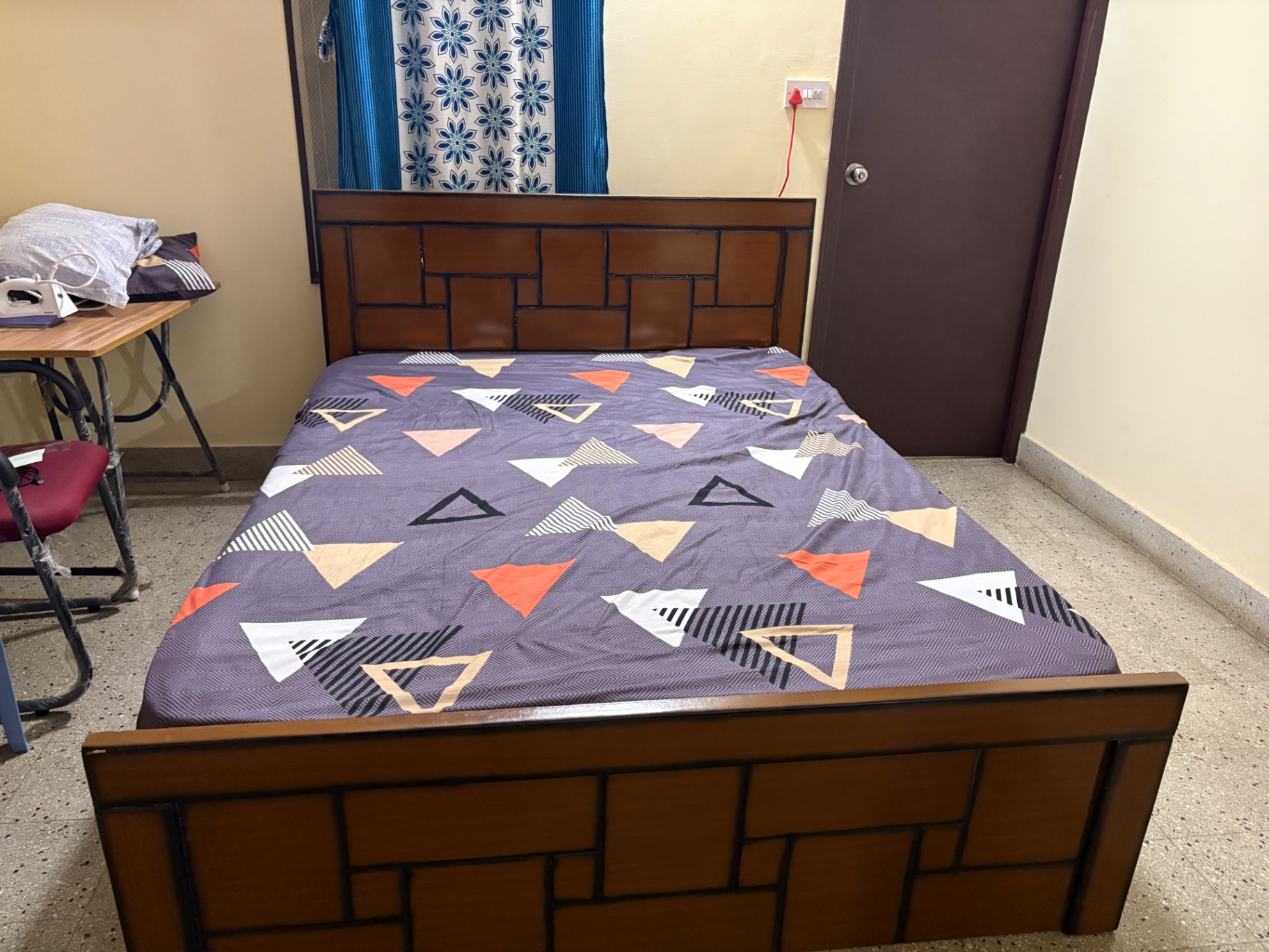 Queen Size Bed with Mattress - Image 1