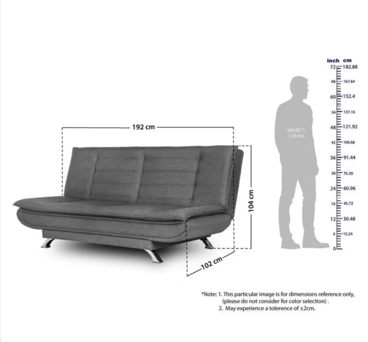 Wakefit Sofa Cum Bed 3 Seater Foldable Sofa Bed  Excellent Condition - Image 1