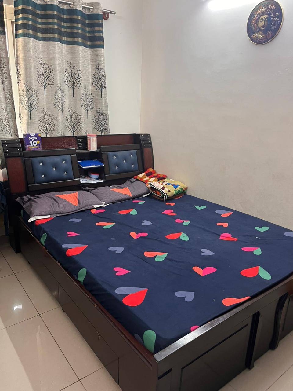 Queen Size Bed with Mattress - Image 1