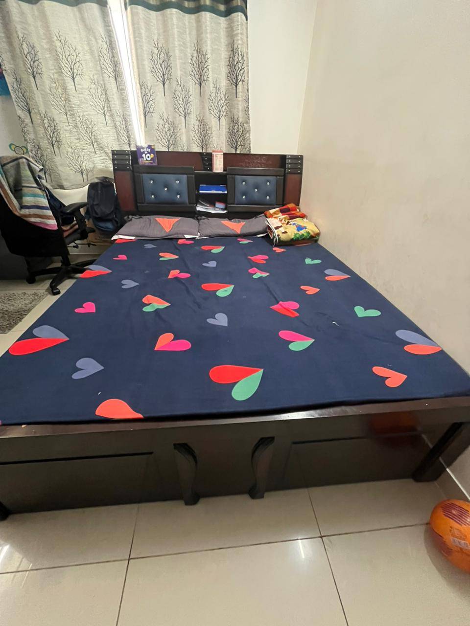 Queen Size Bed with Mattress - Image 2