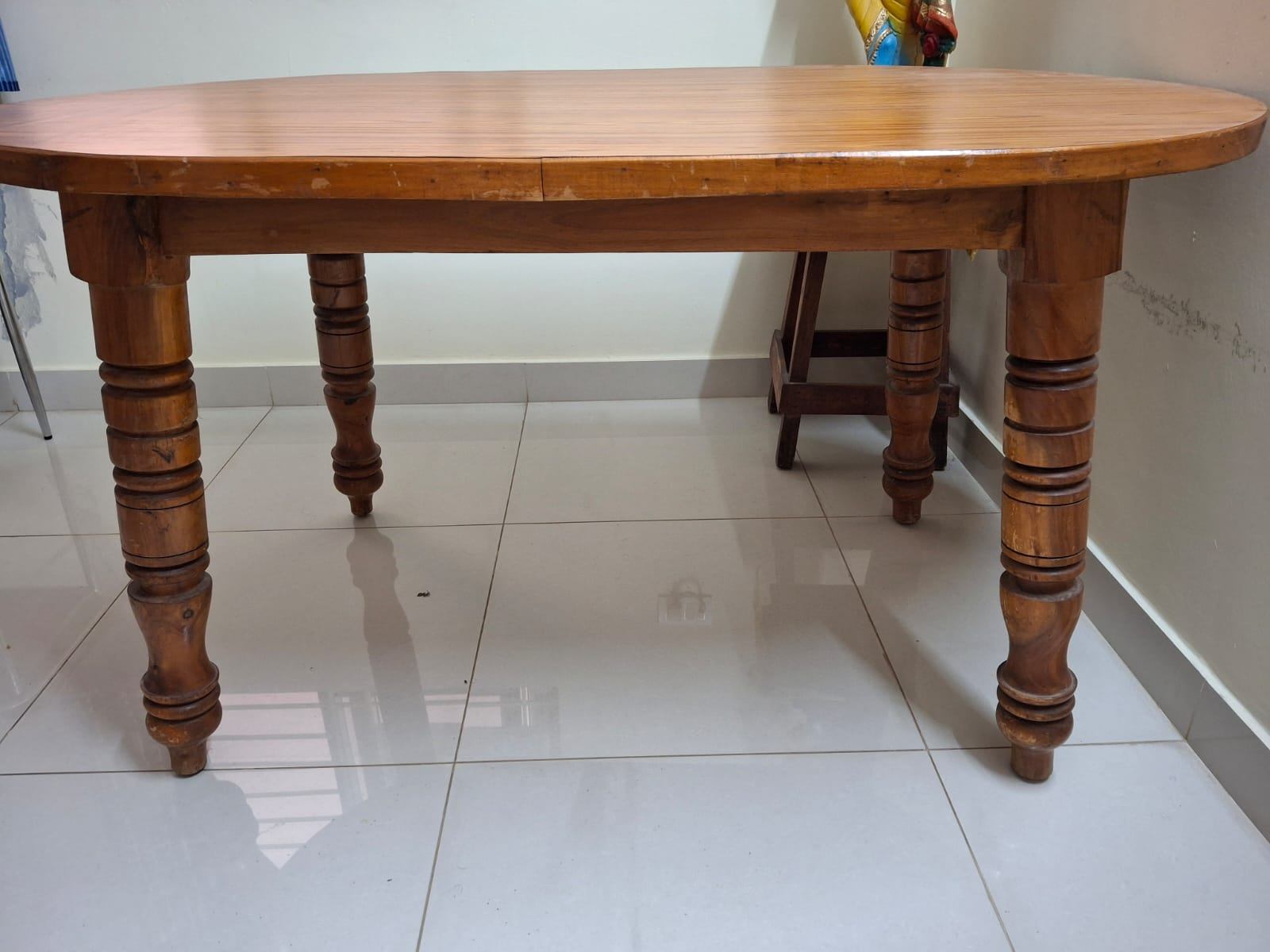 SINGLE SEATER SOFA SET WITH CUSHION AND DINING TABLE WOODEN - Image 2