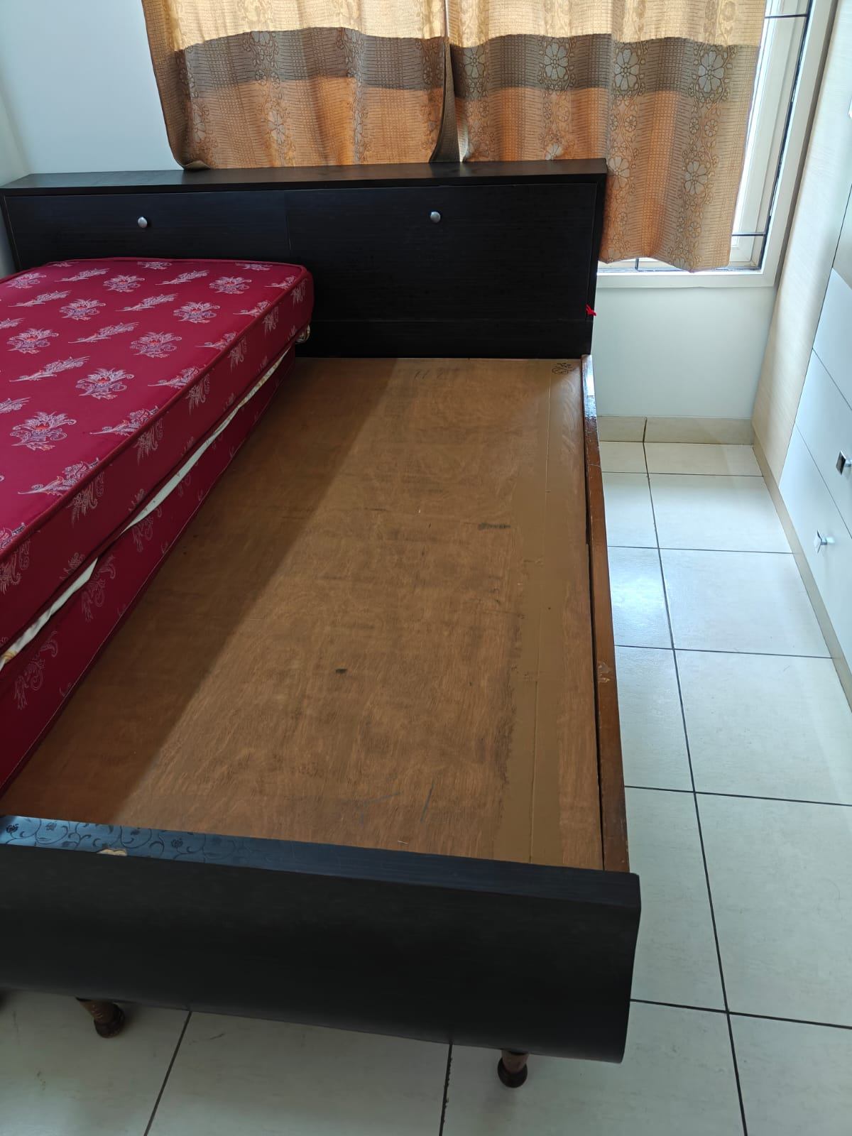 King Size Double Bed (6x6 ft) with Back Storage - Image 3