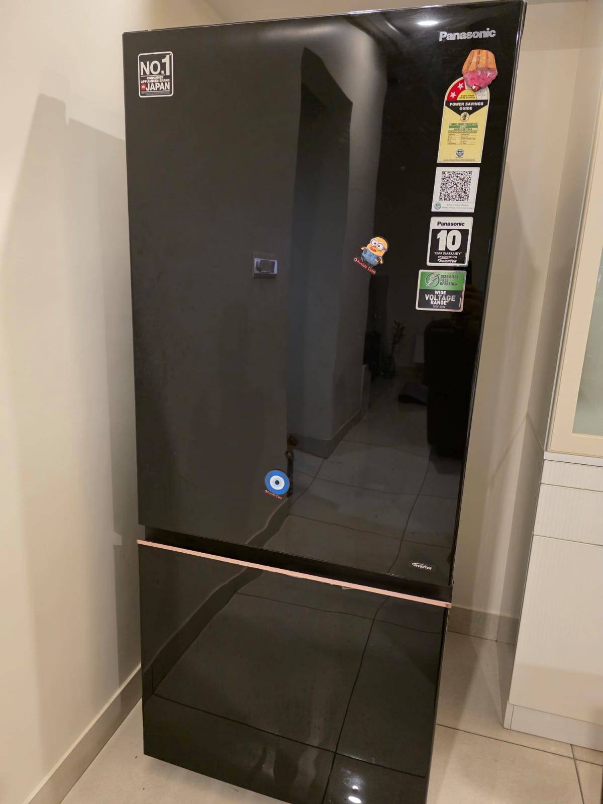 Panasonic bottom mounted 357L refrigerator with stabilizer - Image 3